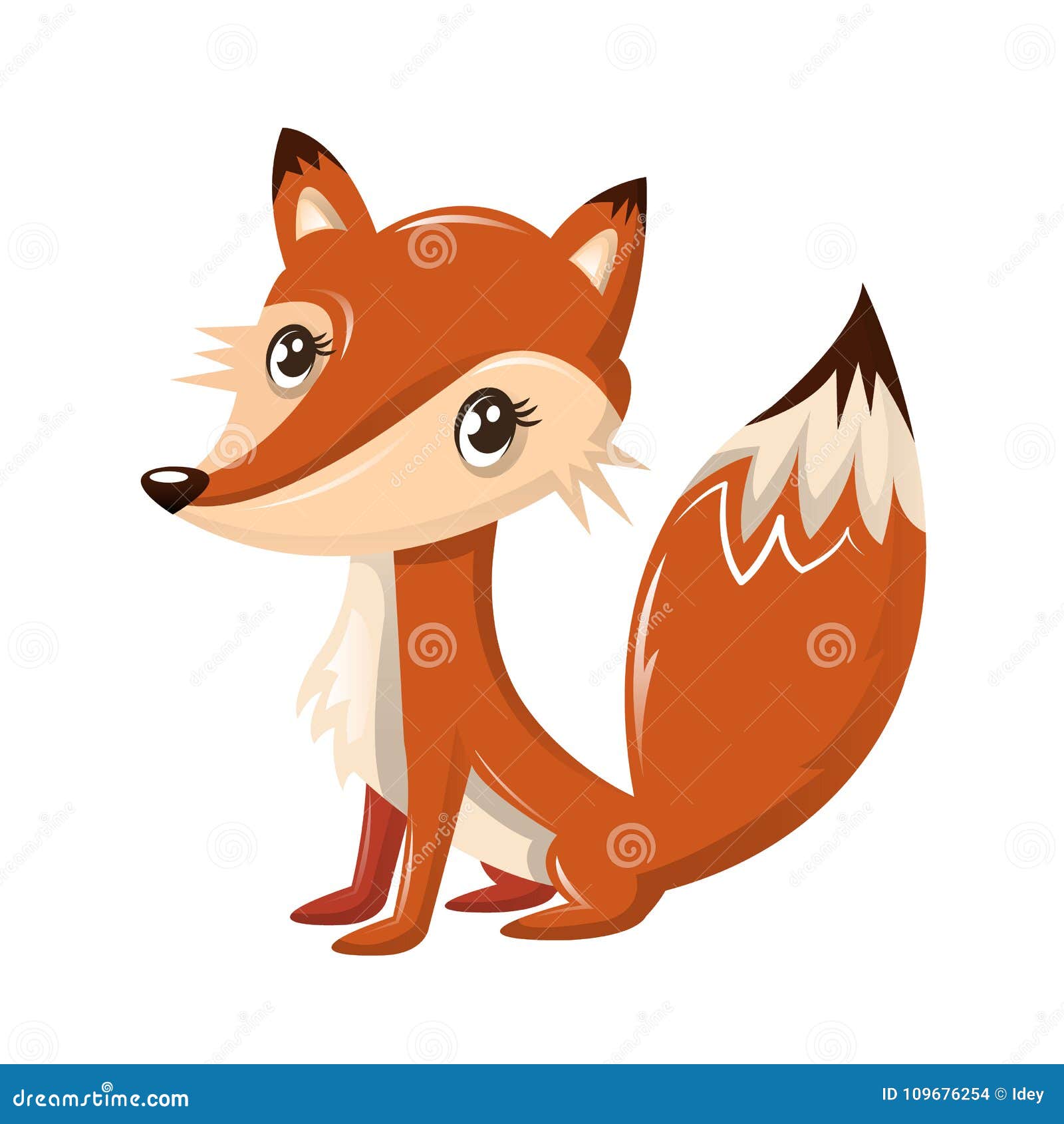 Funny Wild Cartoon Fox. Modern Wild Animals from Zoo. Stock Vector -  Illustration of animals, nature: 109676254