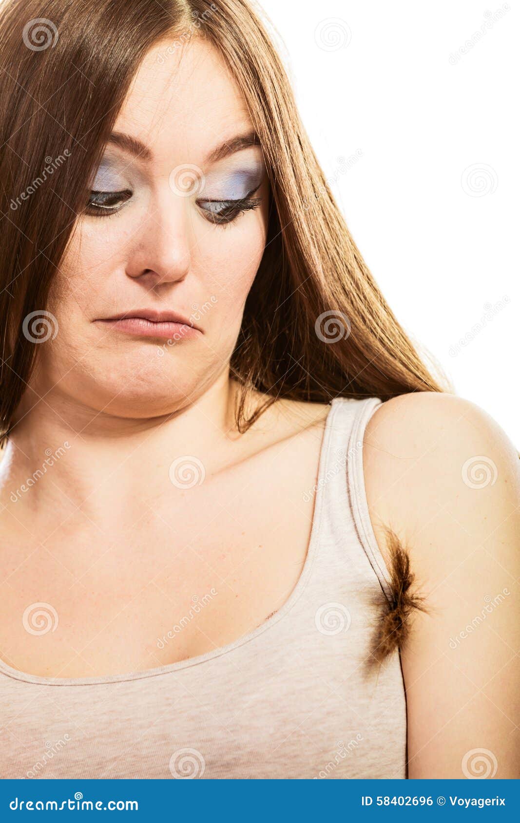 Funny Woman with Armpit Hair Stock Photo - Image of humor, funny: 58402696