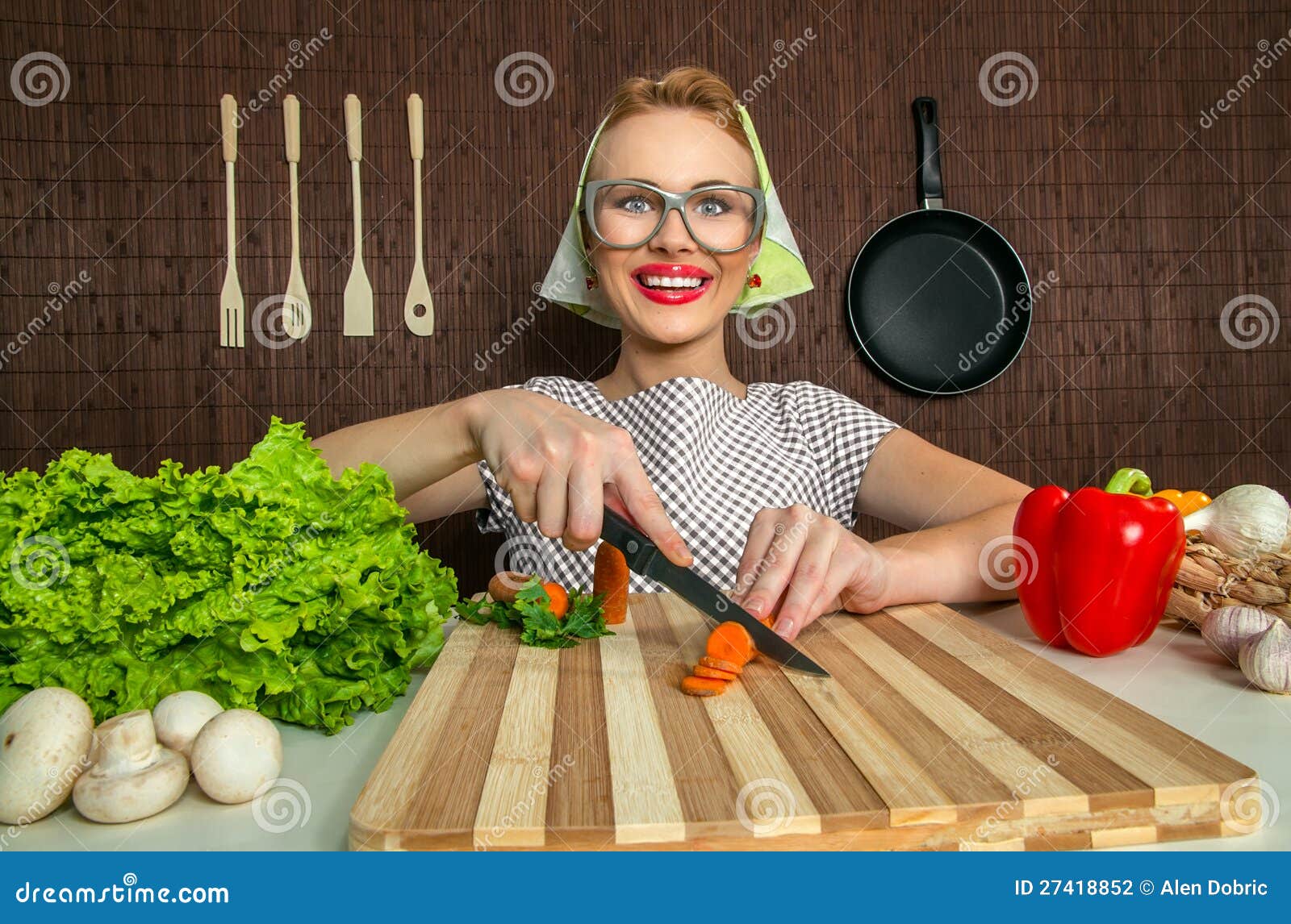 Funny woman cook stock photo. Image of cuisine, chef - 27418852