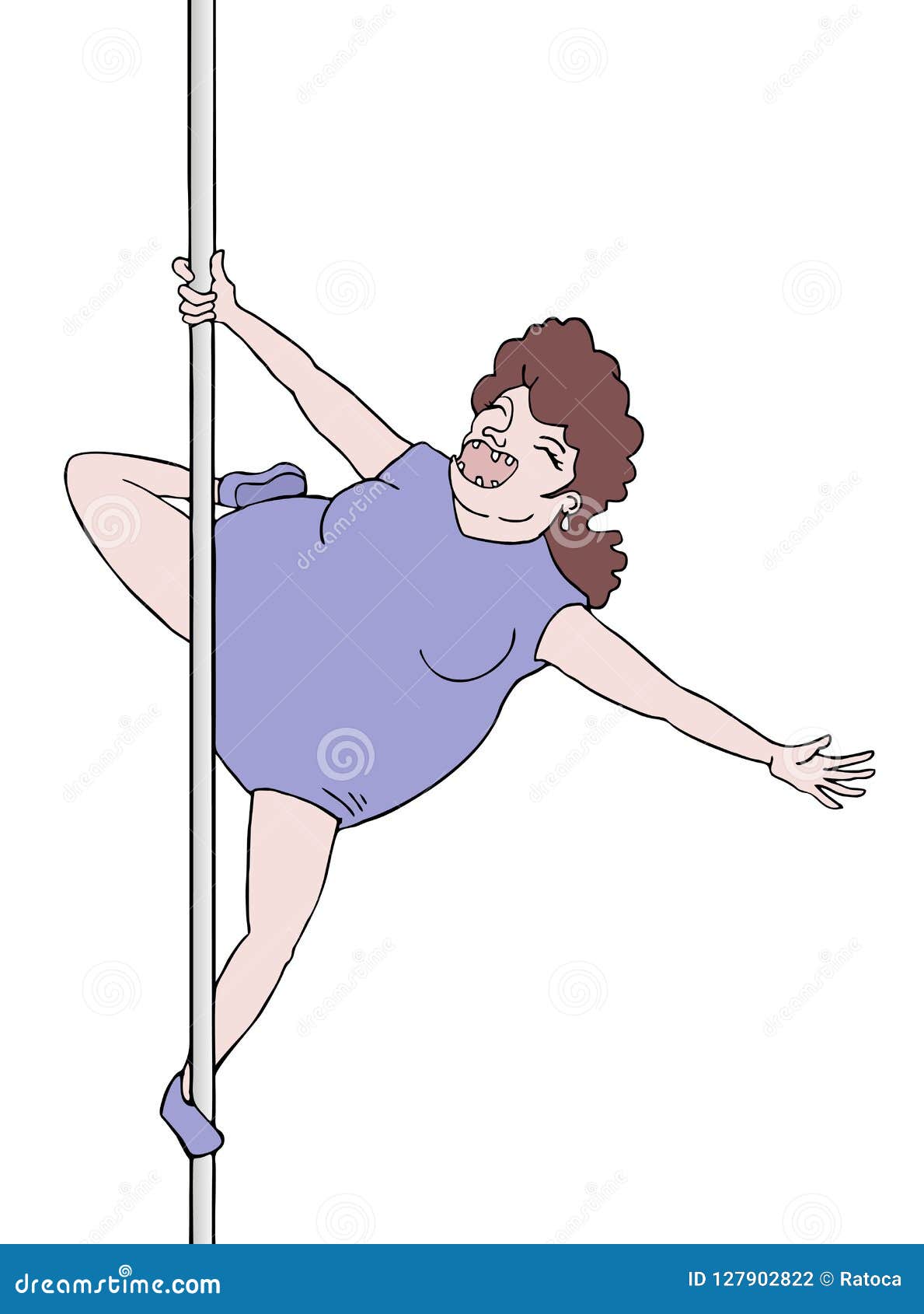 Funny woman dancing draw stock vector. Illustration of comic - 127902822 Funny woman dancing draw stock vector. Illustration of comic - 127902822
