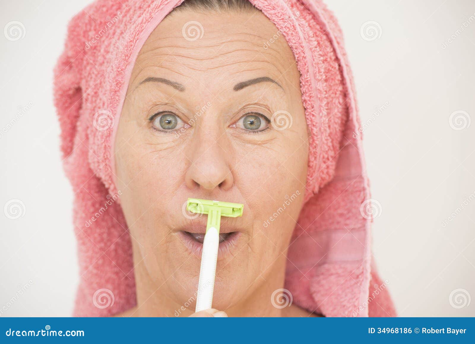 Funny Woman Shaving Face with Razor Stock Photo - Image of middle, facial: 34968186 Funny Woman Shaving Face with Razor Stock Photo - Image of middle, facial: 34968186