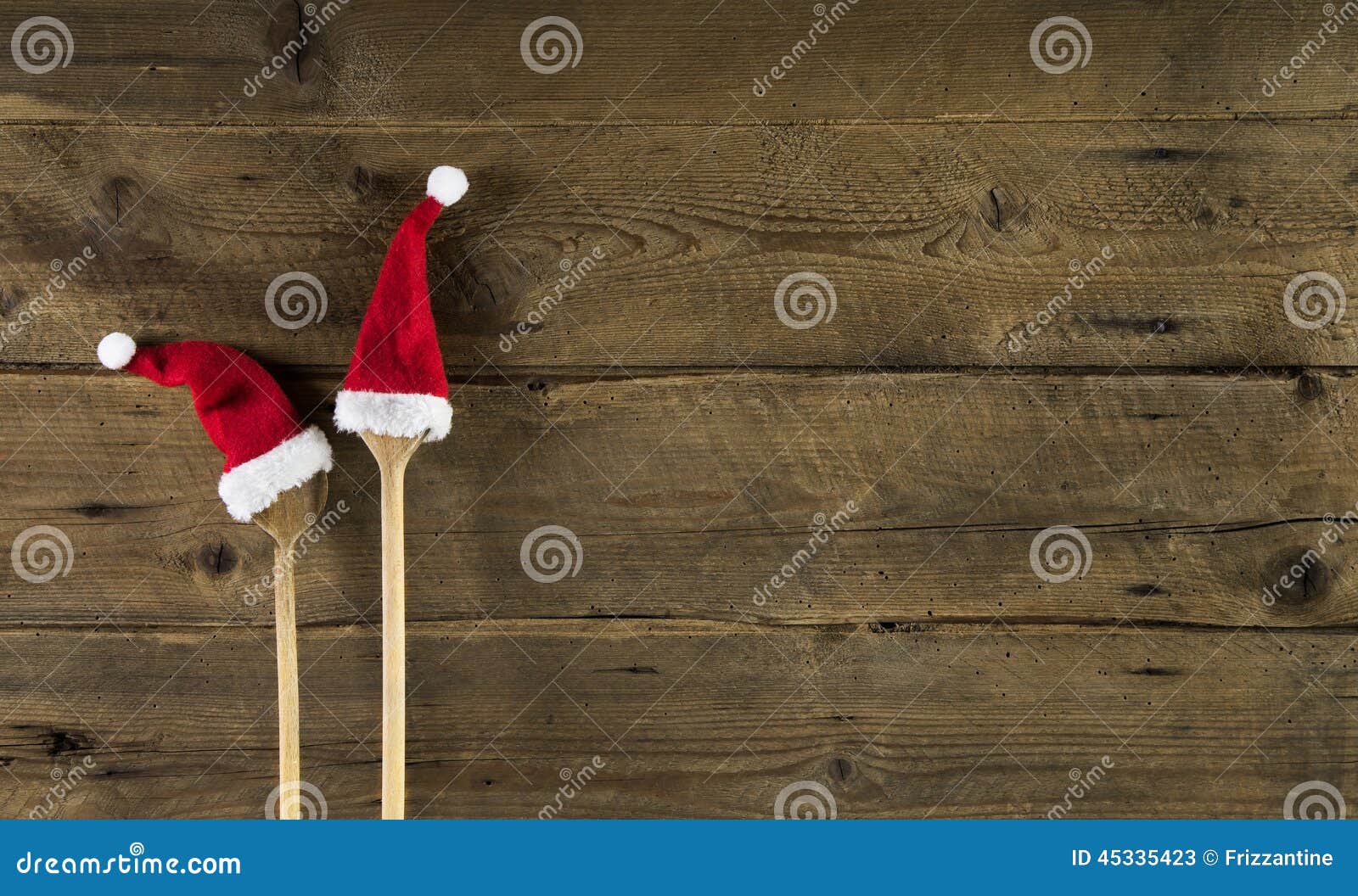funny wooden christmas background for a menu card with wooden sp