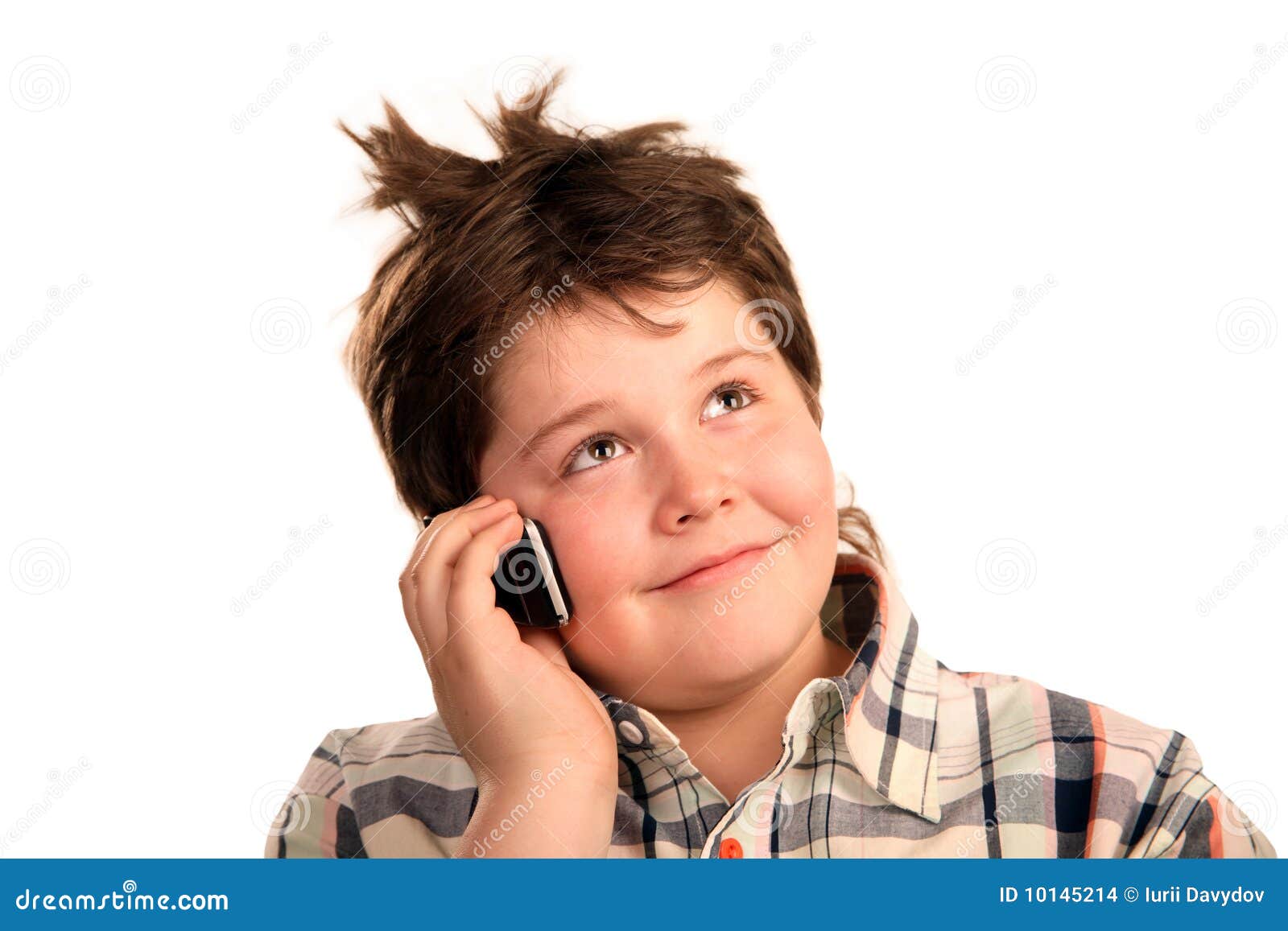 Funny Young Boy Talking on the Phone Stock Photo Image of funny, baby