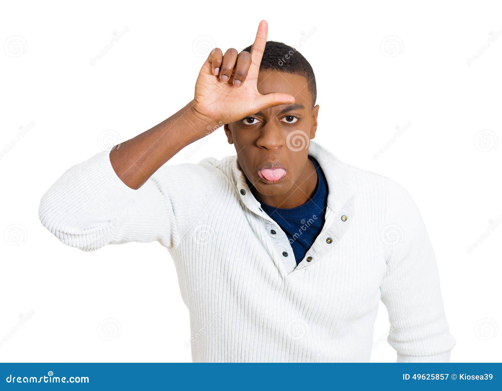 Funny Young Man Showing Loser Sign on His Forehead Stock Image - Image of bully, debase: 49625857 Funny Young Man Showing Loser Sign on His Forehead Stock Image - Image of bully, debase: 49625857