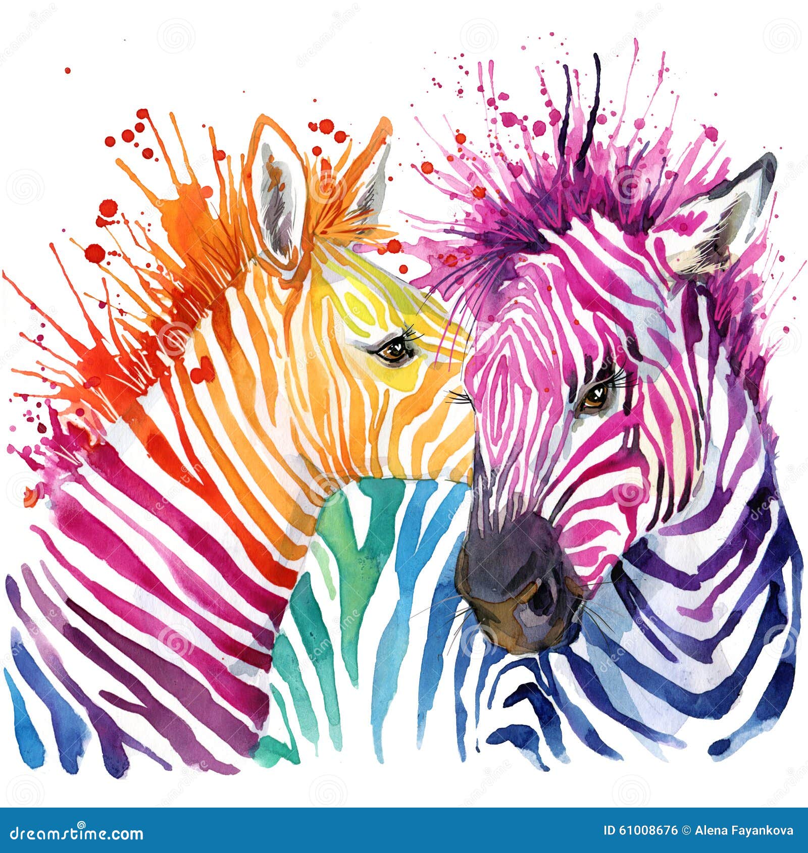 Funny Zebra T-shirt Graphics, Rainbow Zebra Illustration ...