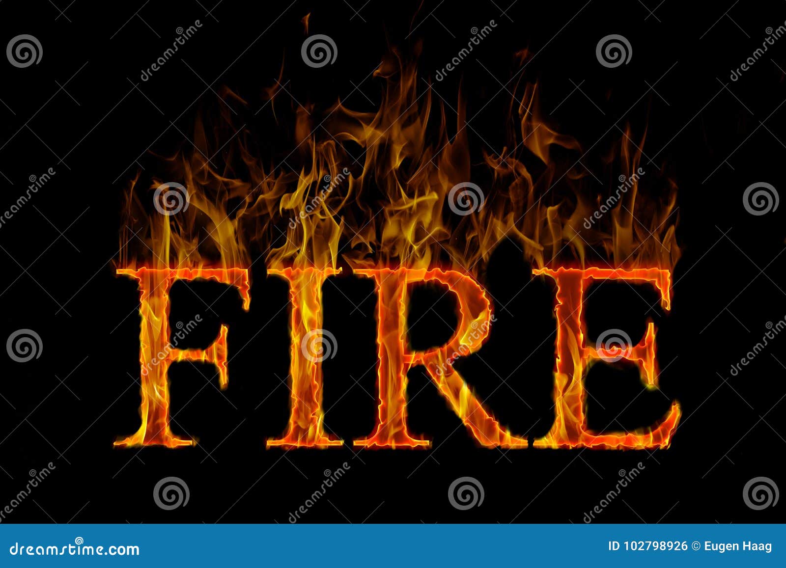 Fuoco Che Segna Combustione Con Lettere Inglese Illustrazione Di Stock Illustrazione Di Fuoco Inglese