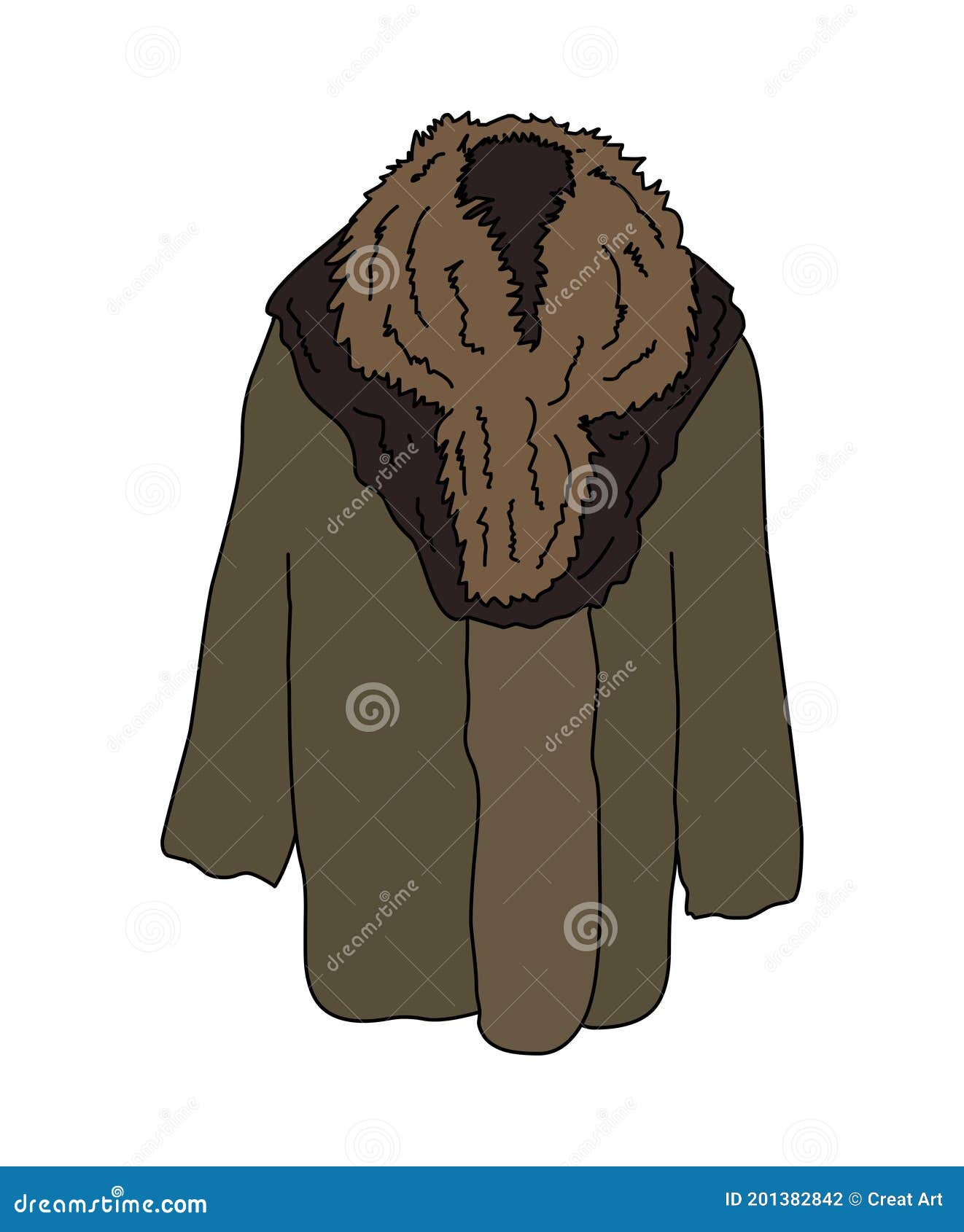 Fur Coat Woolen Cloth Clip Art Illustration Vector Isolated Stock ...