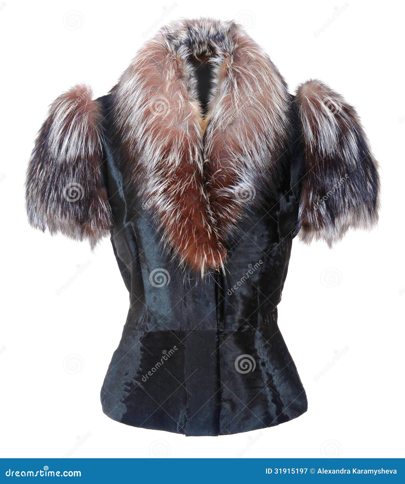 Fur jacket stock image. Image of collection, black, cloth 31915197