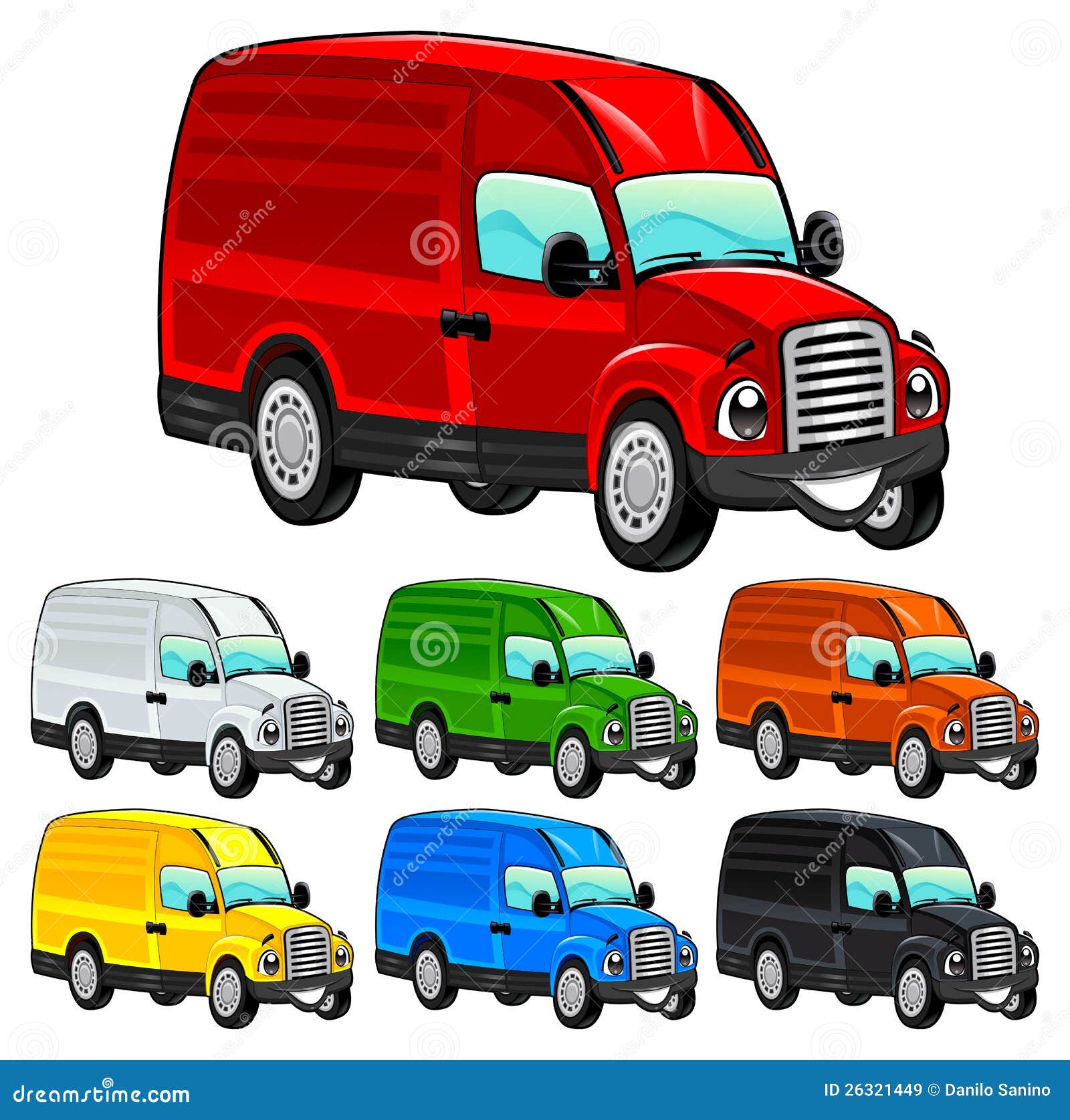 Furgone Divertente Del Carico Con Una Ruota Anteriore Fotografia Stock - Foto 6