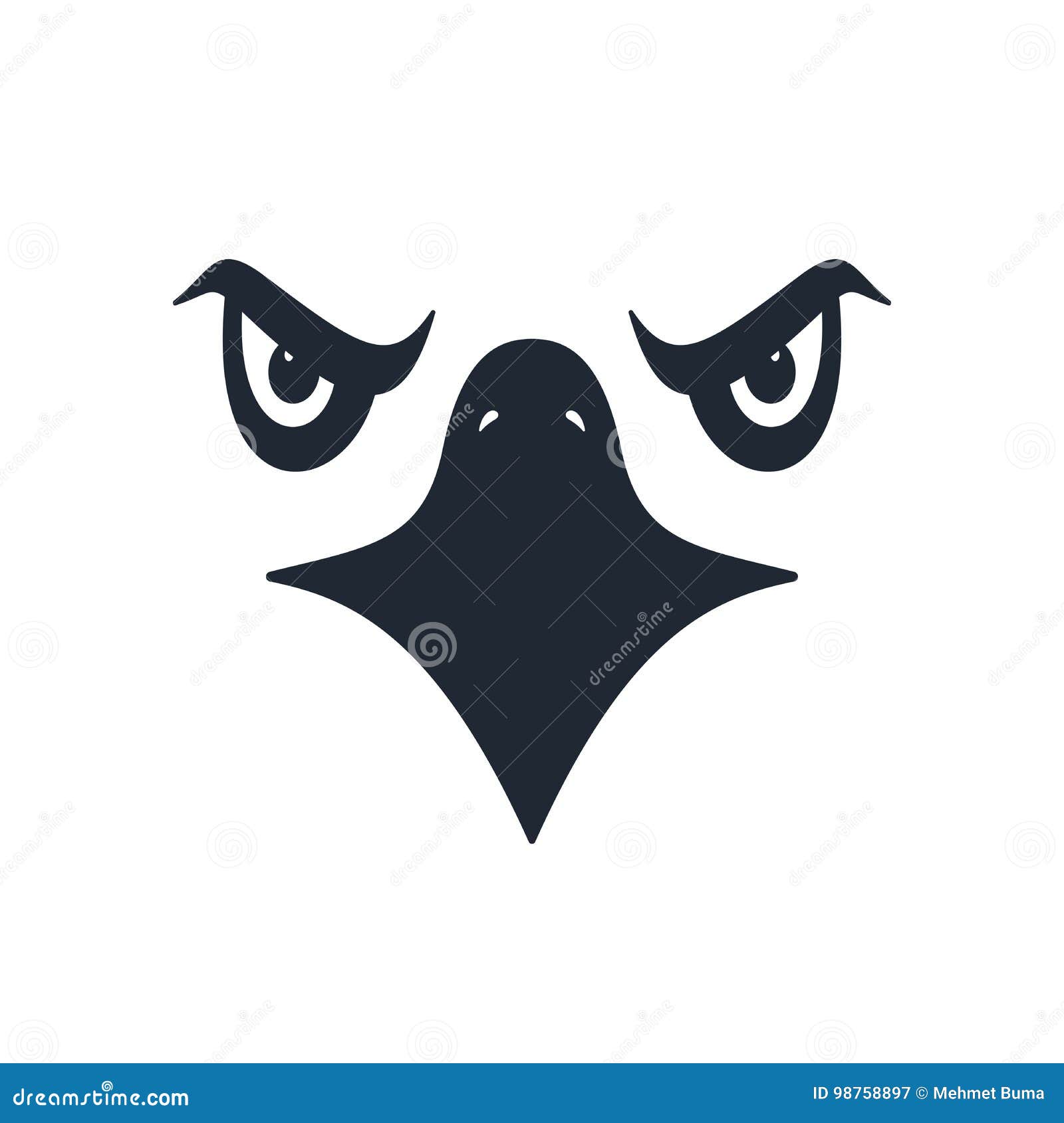 furious eagle face, 