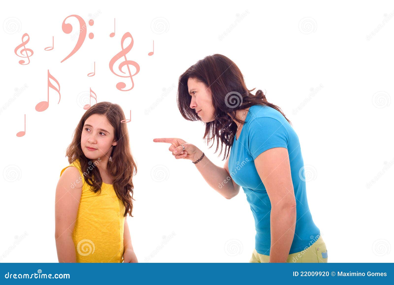 Furious Mother Arguing With Her teenage Daughter Stock Photo