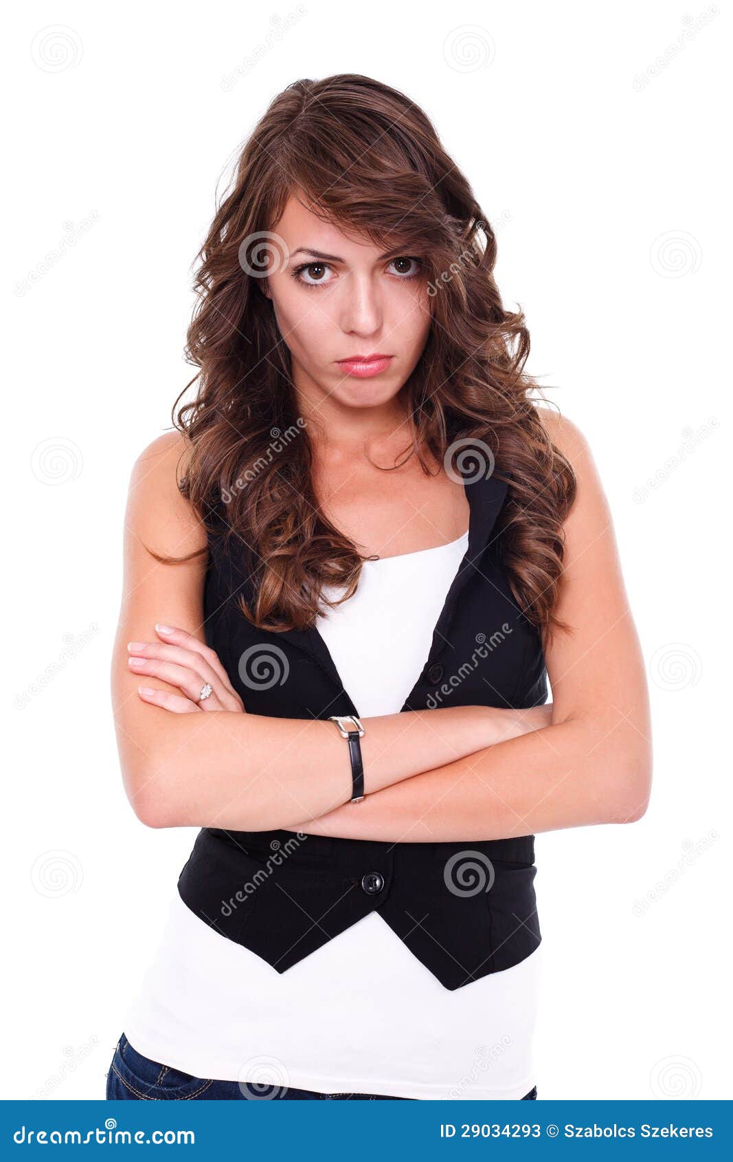 Furious woman stock image. Image of posing, girl, expression 29034293