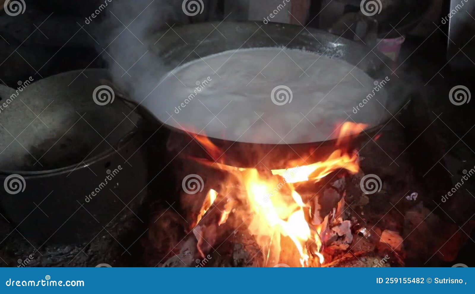 Furnace. the Fire is Burning in the Kiln. Boiling Over the Furnace