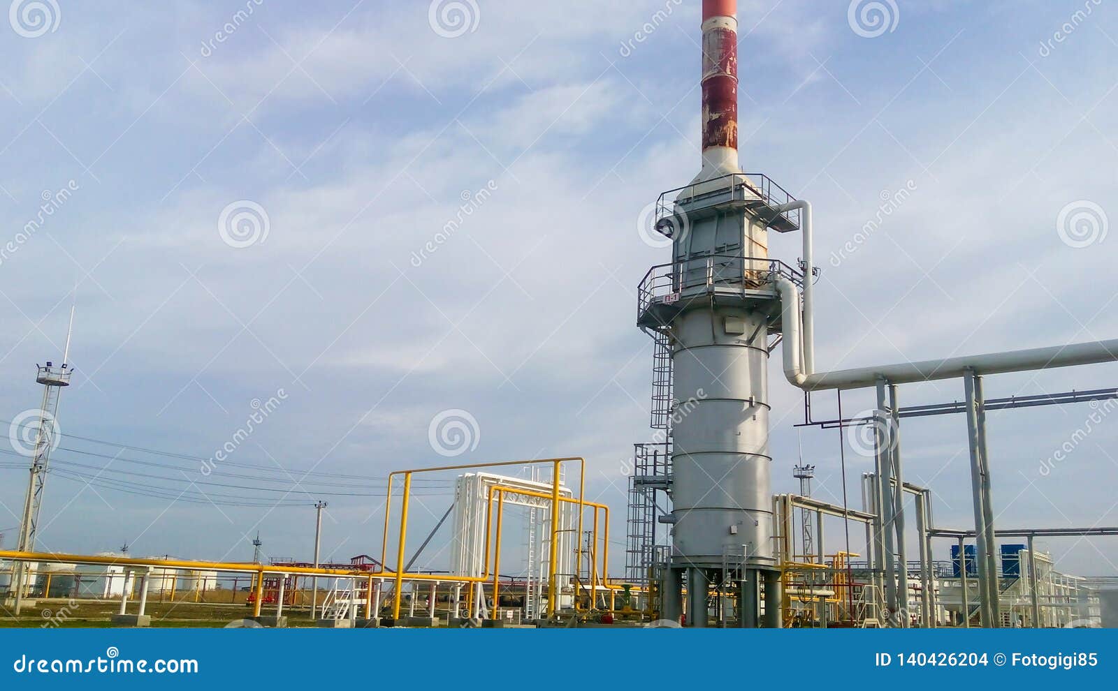 Furnace for Heating Oil at the Refinery Stock Photo Image of