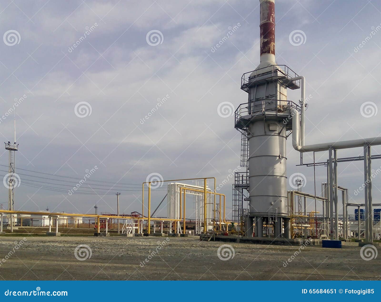 Furnace For Heating Oil At The Refinery Stock Photo Image 65684651