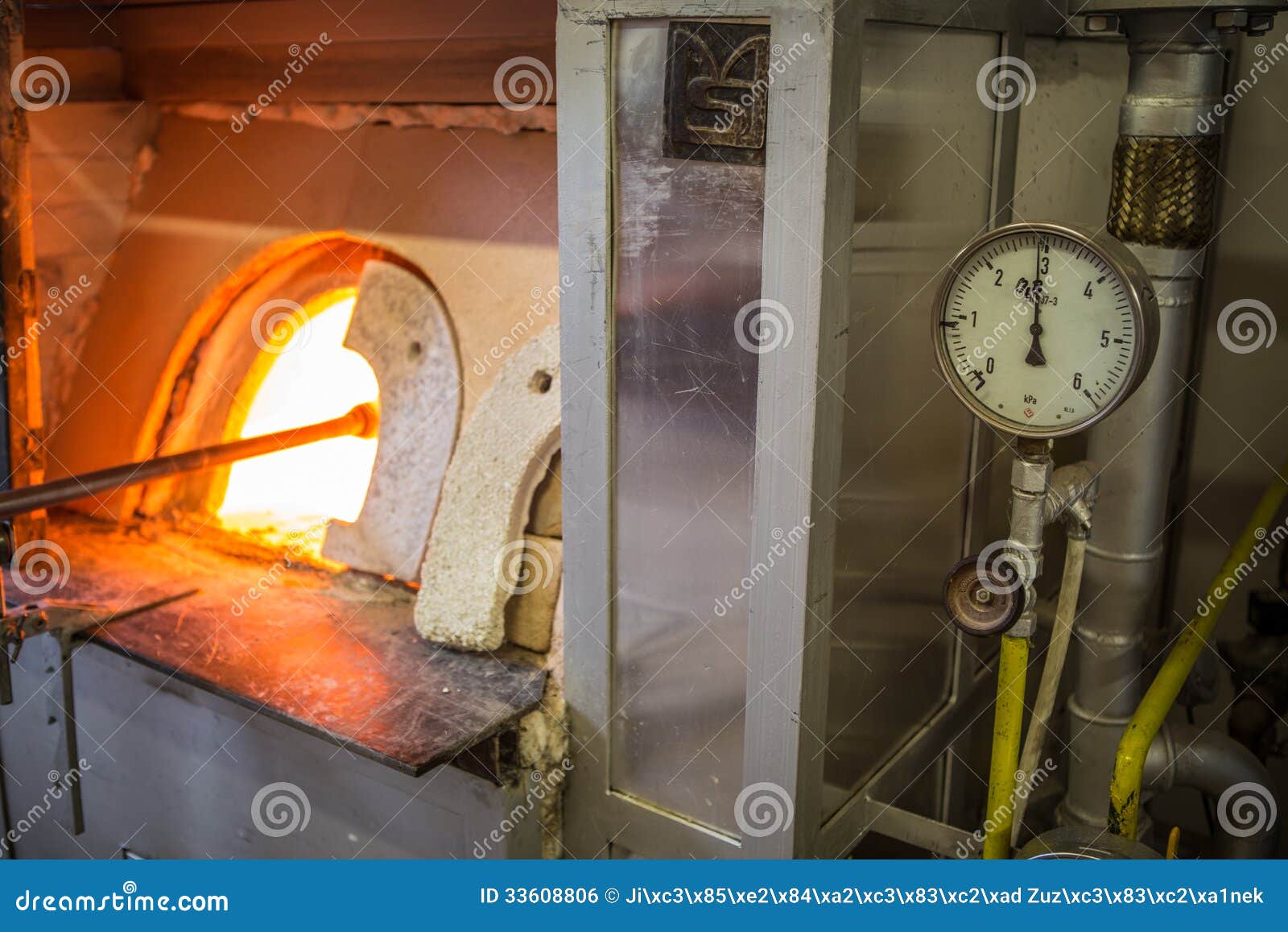 Furnaces in the Glass Factory Stock Photo Image of work, craft 33608806
