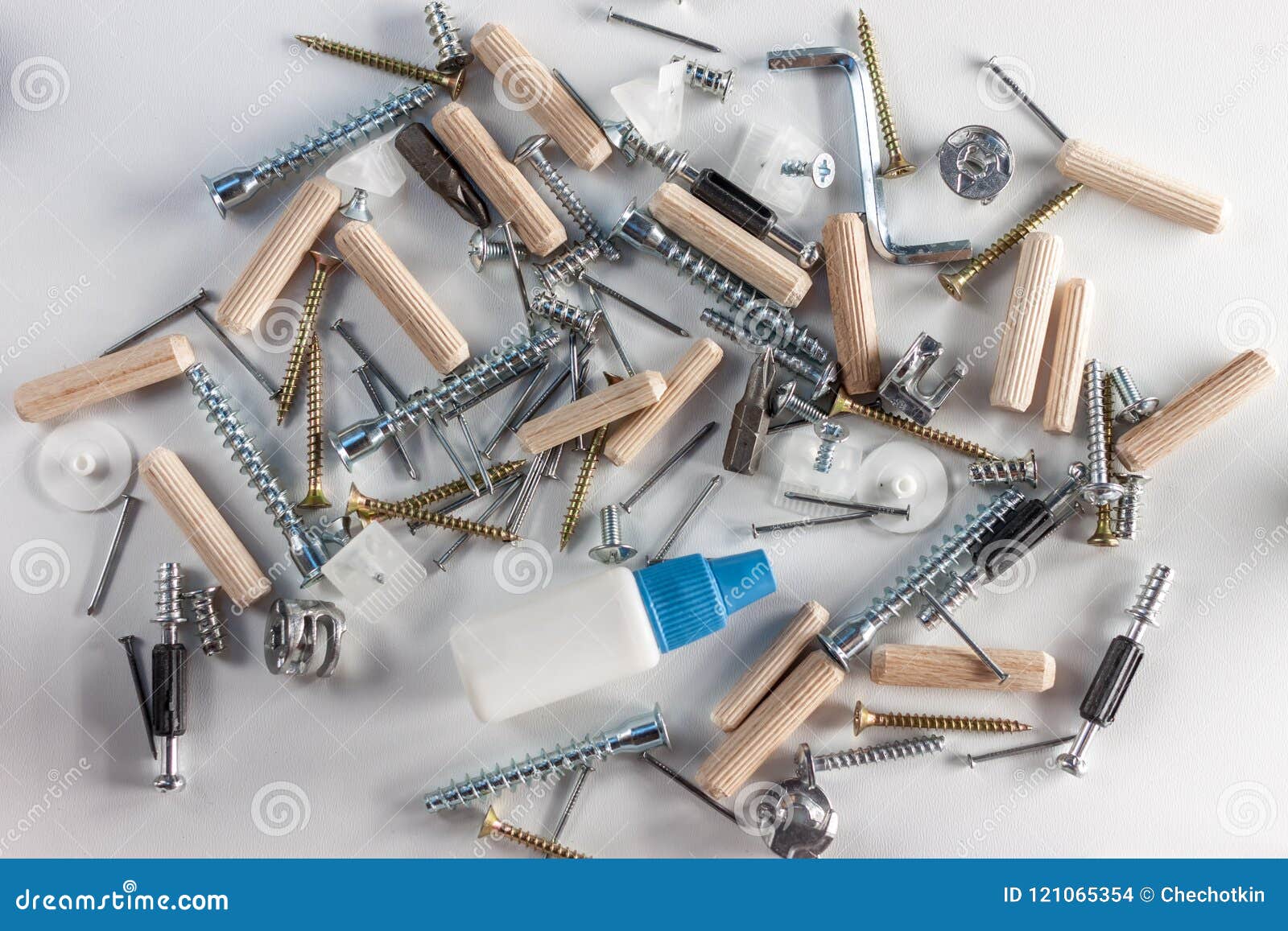 Furniture assembly parts stock photo. Image of assembley 121065354
