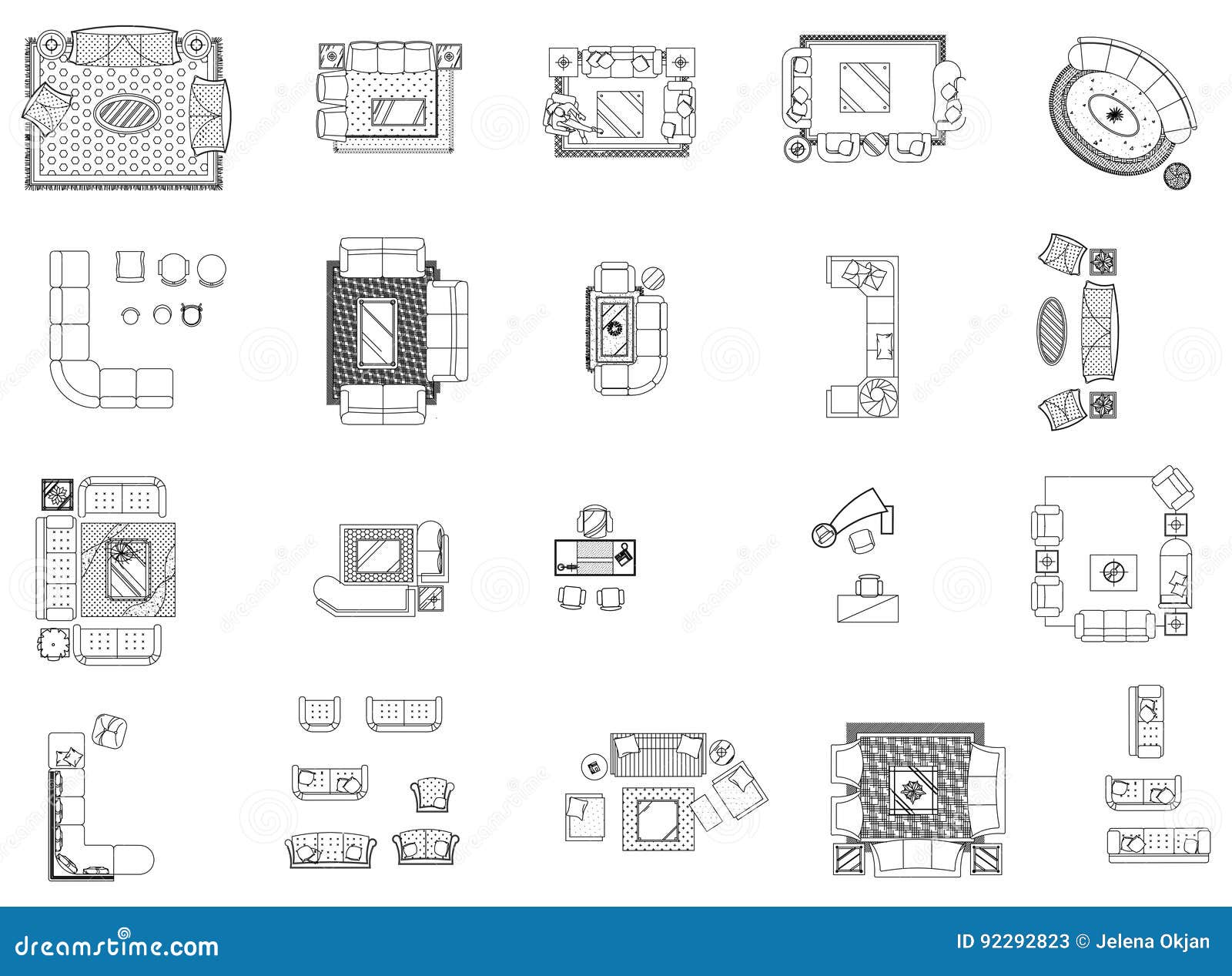 Furniture Blueprint Stock Illustration Illustration Of Architect