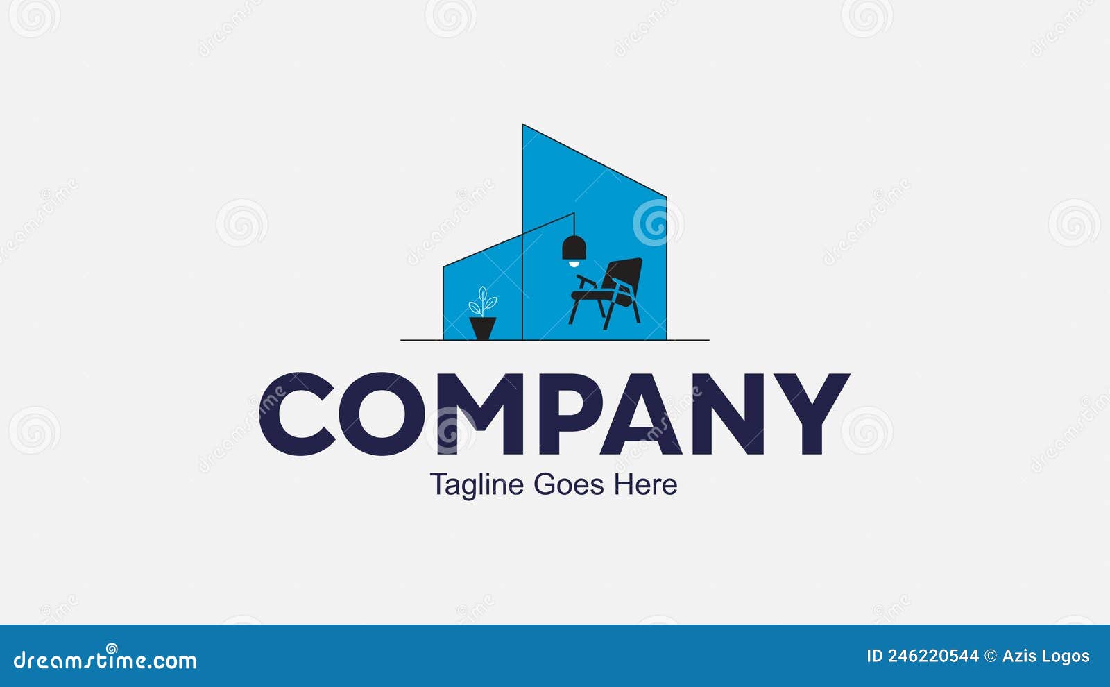 Furniture company logo stock vector. Illustration of presentation