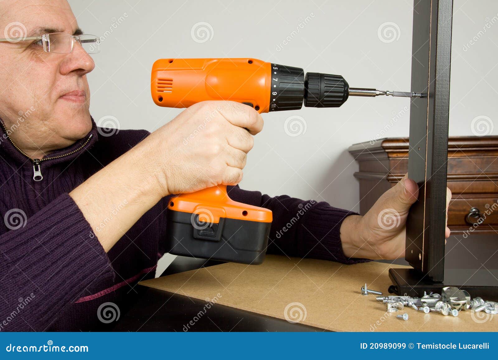 Furniture fitter stock image. Image of equipment, carpentry 20989099