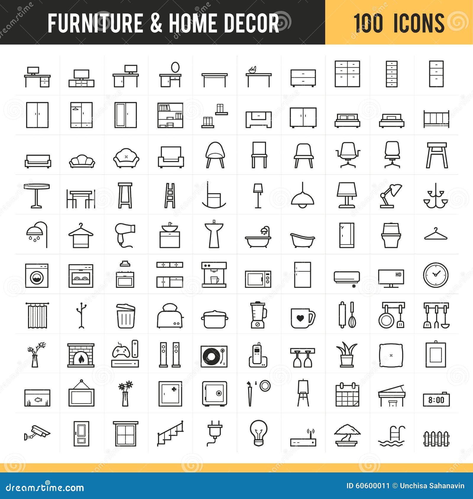 furniture and home decor icon.  .
