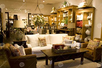 Furniture and Home Decor Store Stock Image - Image of leather, light ...