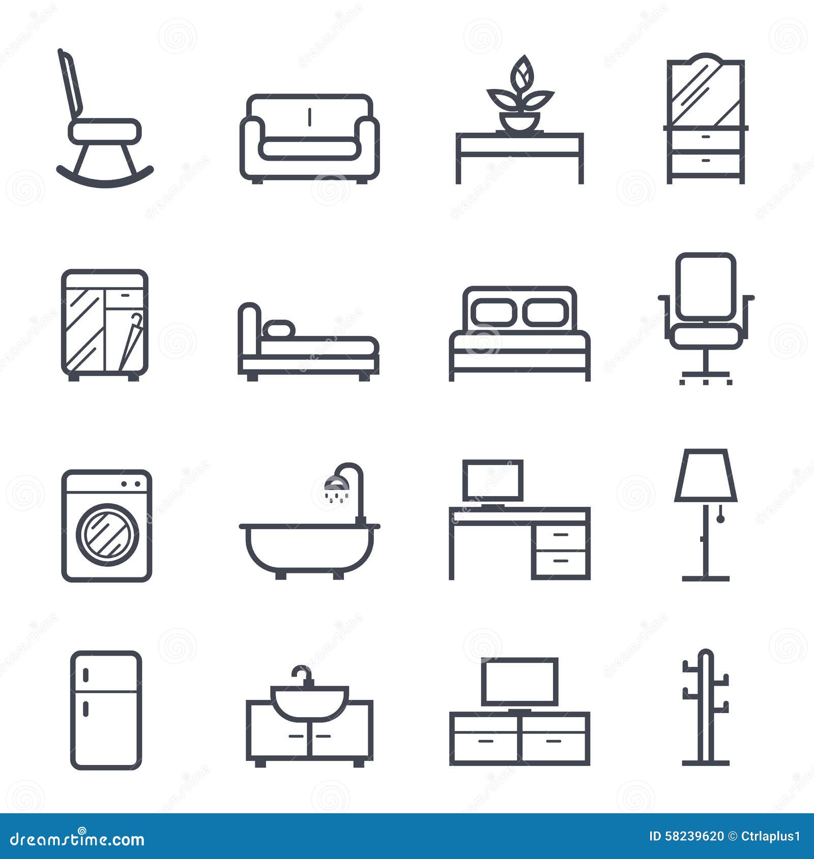 furniture icon bold stroke