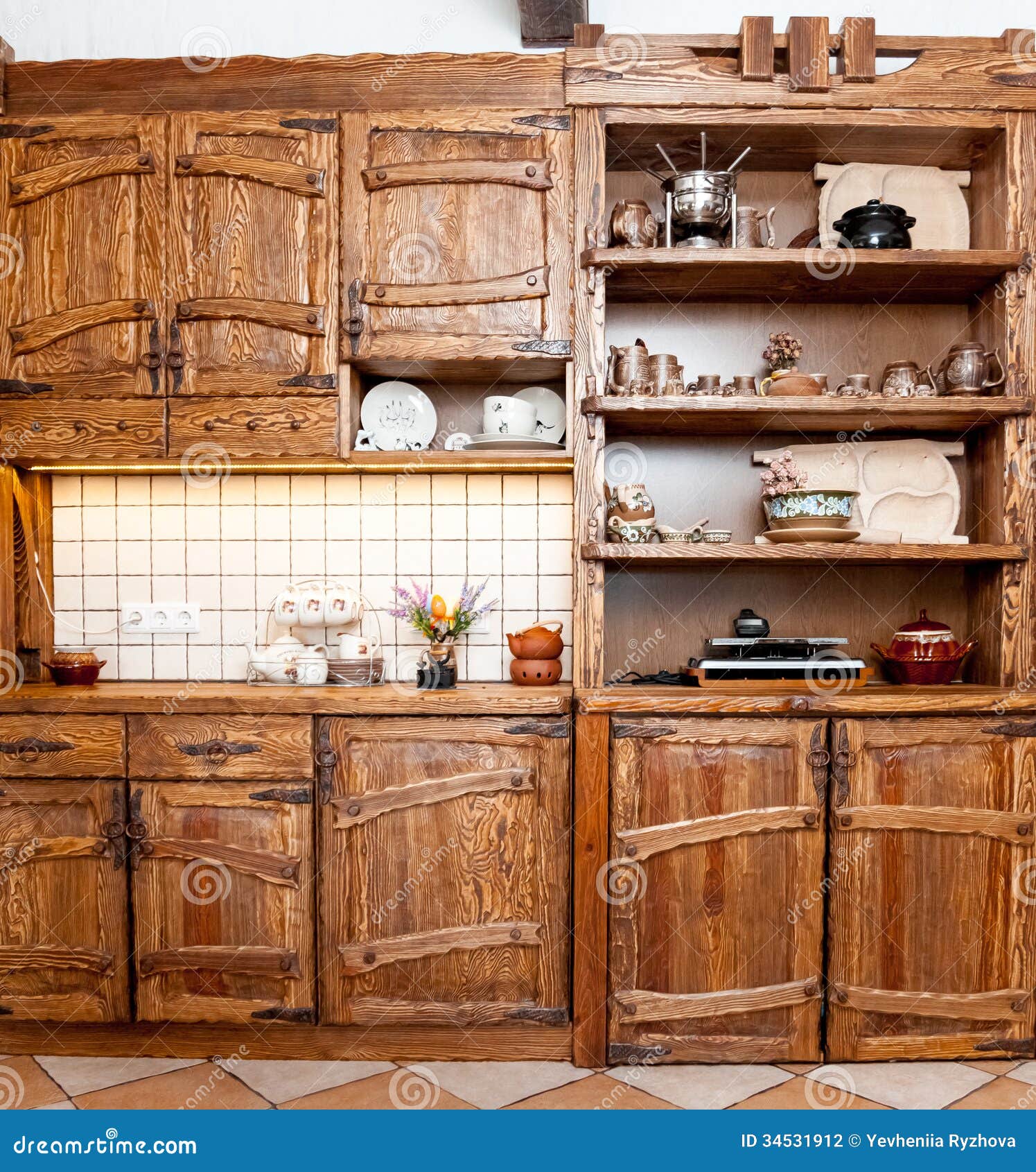 Furniture For Kitchen In Country Style Stock Photography 