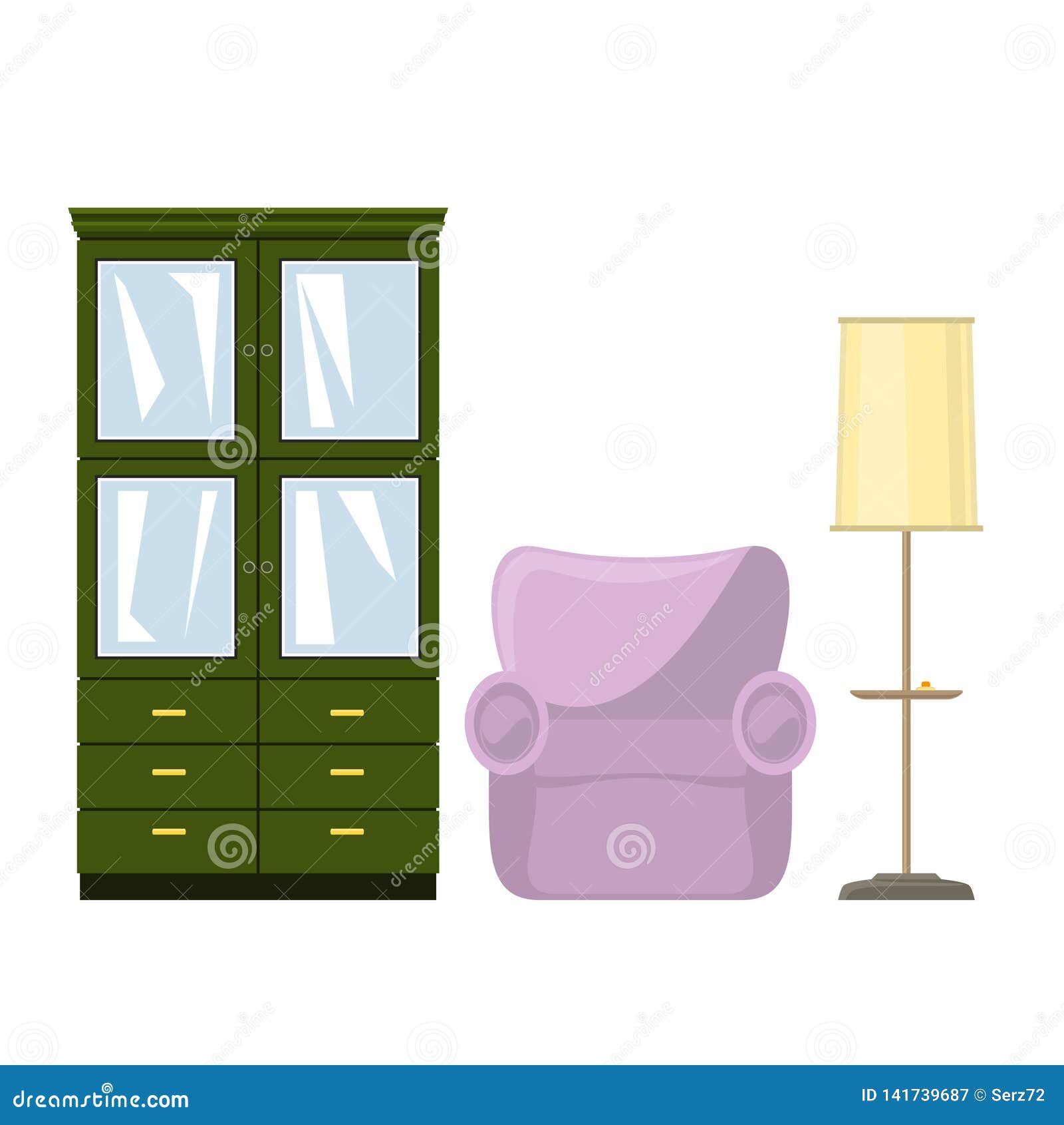 Furniture For The Living Room Stock Vector Illustration Of Floor