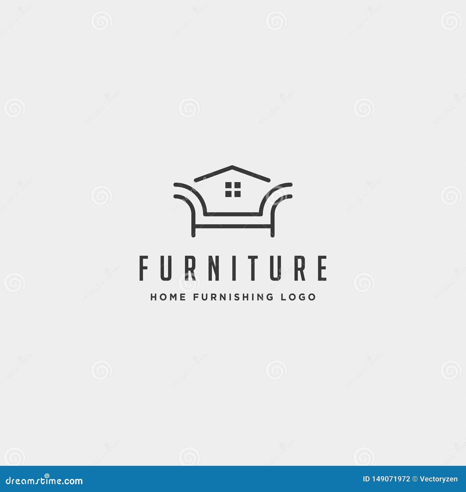 Furniture Logo Design Vector Icon Illustration Icon Isolated Stock