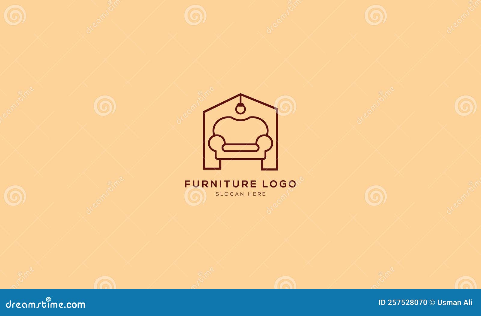 Furniture Logo Design Vector Template, Minimal Furniture Logo Design