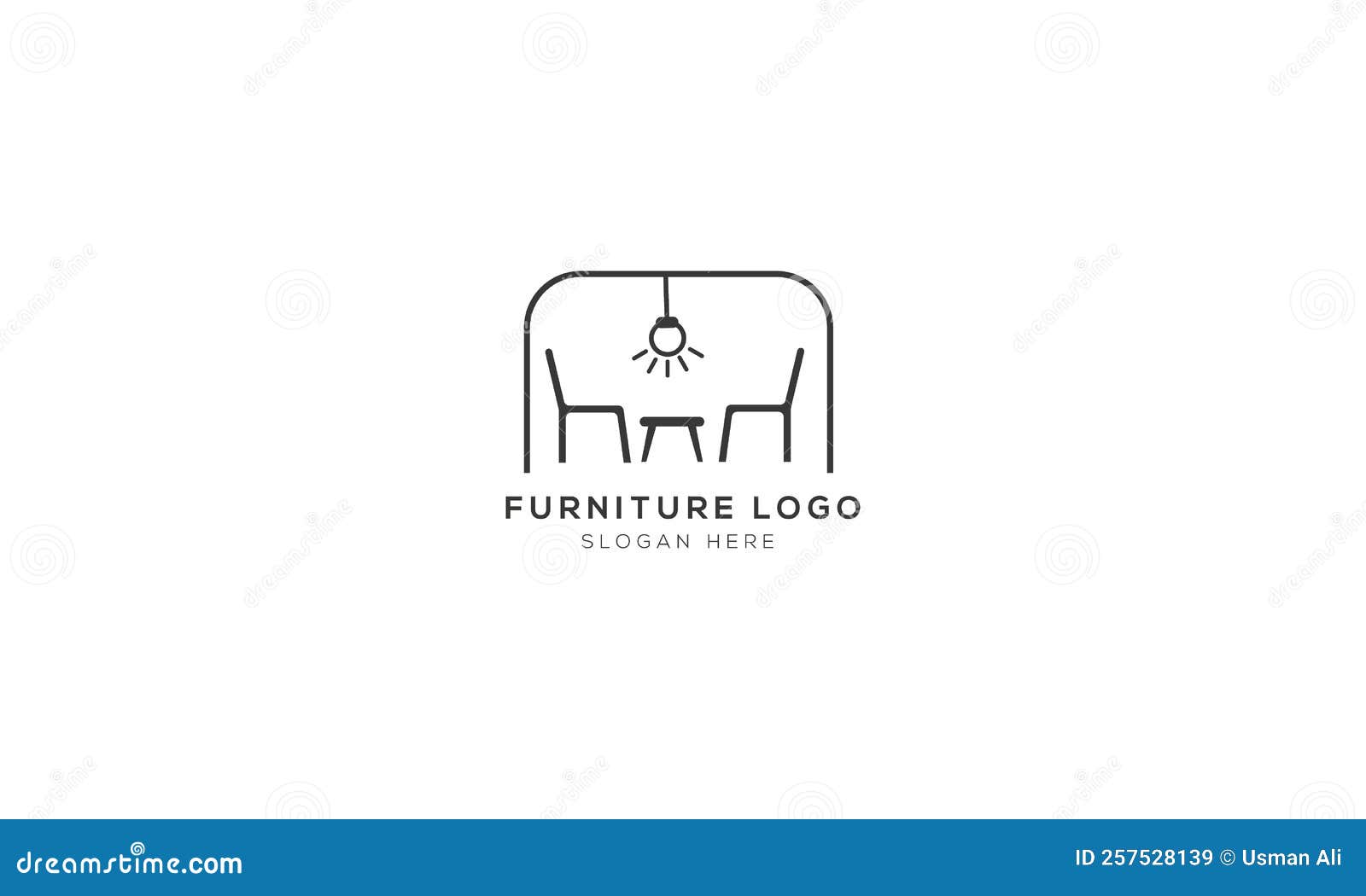 Furniture Logo Design Vector Template, Minimal Furniture Logo Design
