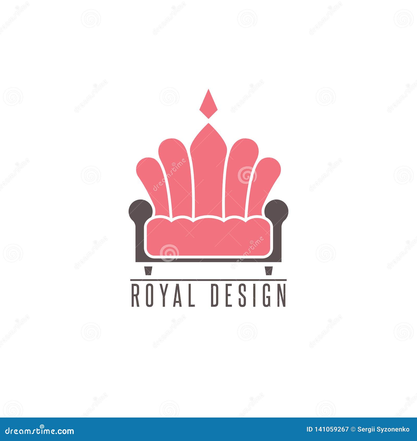 Furniture Logo Sofa Interior Design Creative Mockup Emblem