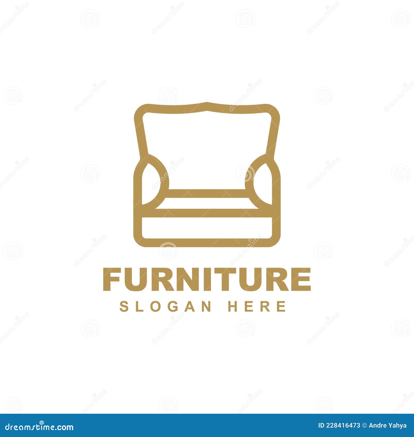 Furniture Logo Template Design Vector Icon Illustration. Stock Vector