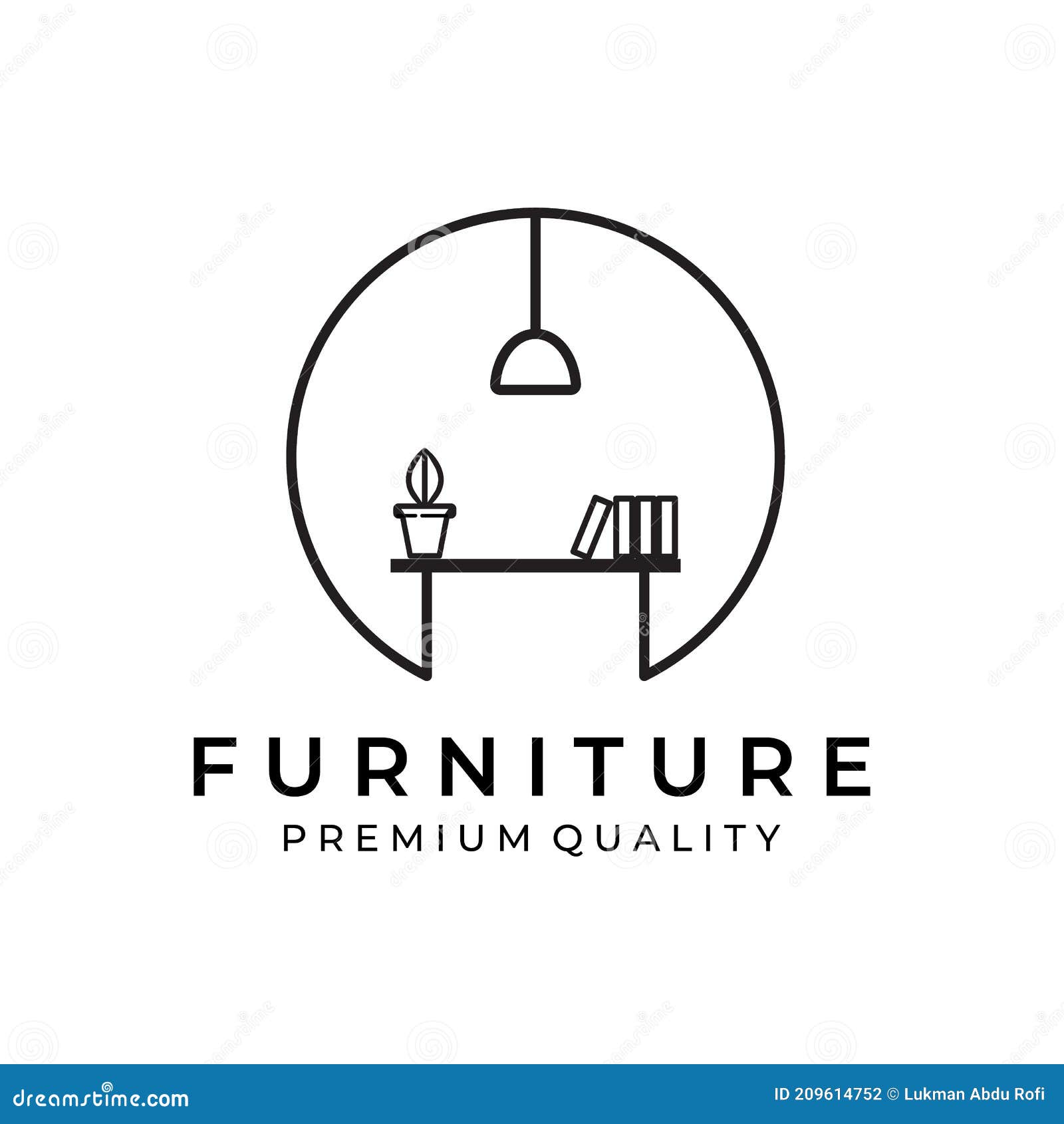 Simple Furniture Logo Vector Illustration Design, Furniture Emblem, Badge , Simple Logo