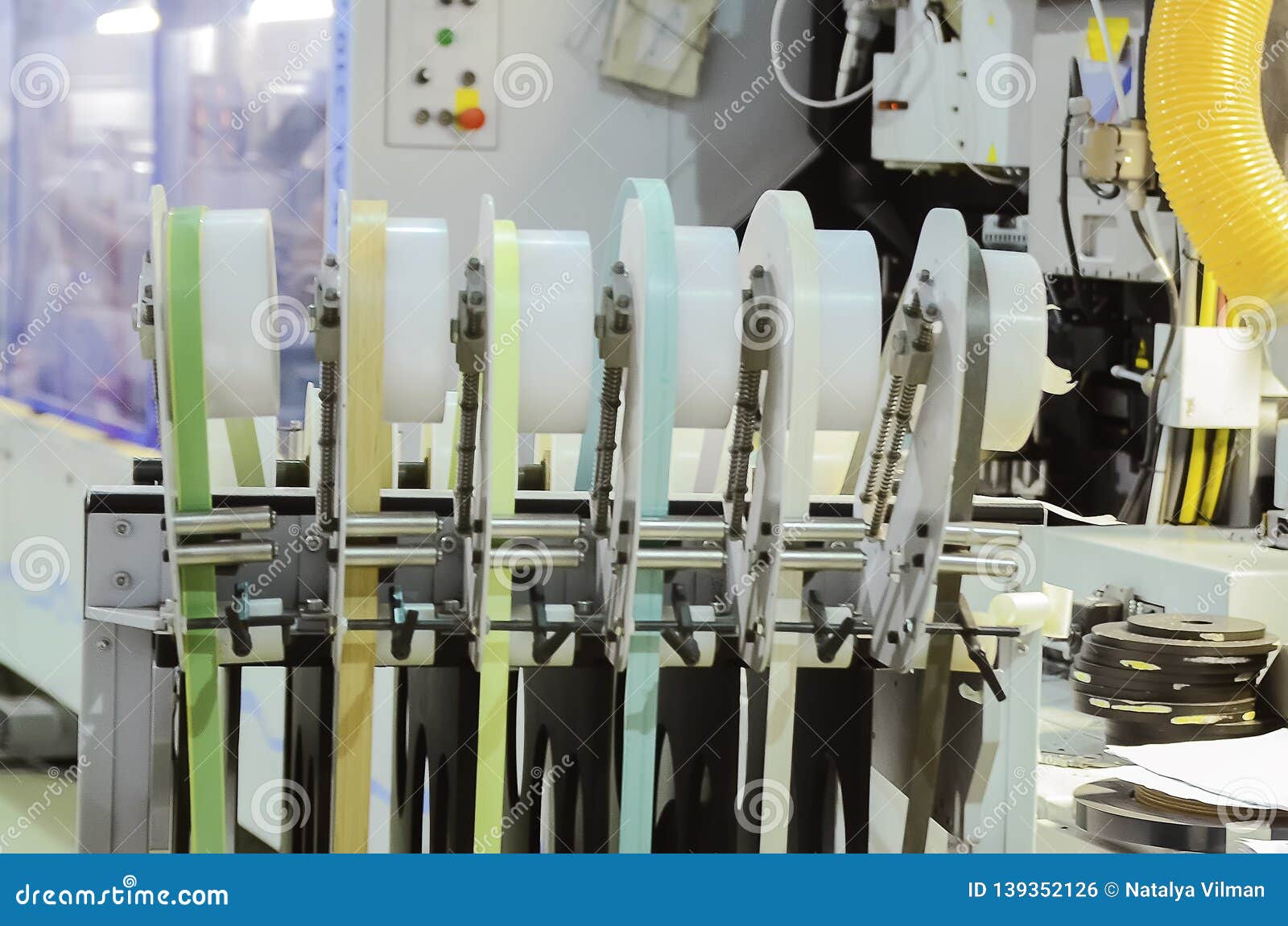 Furniture Manufacturing a Machine for Processing Raw Materials Stock