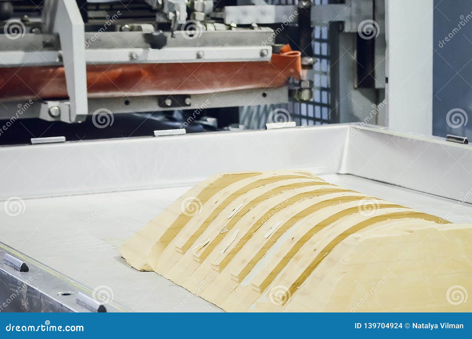 Furniture Manufacturing a Machine for Processing Raw Materials Stock