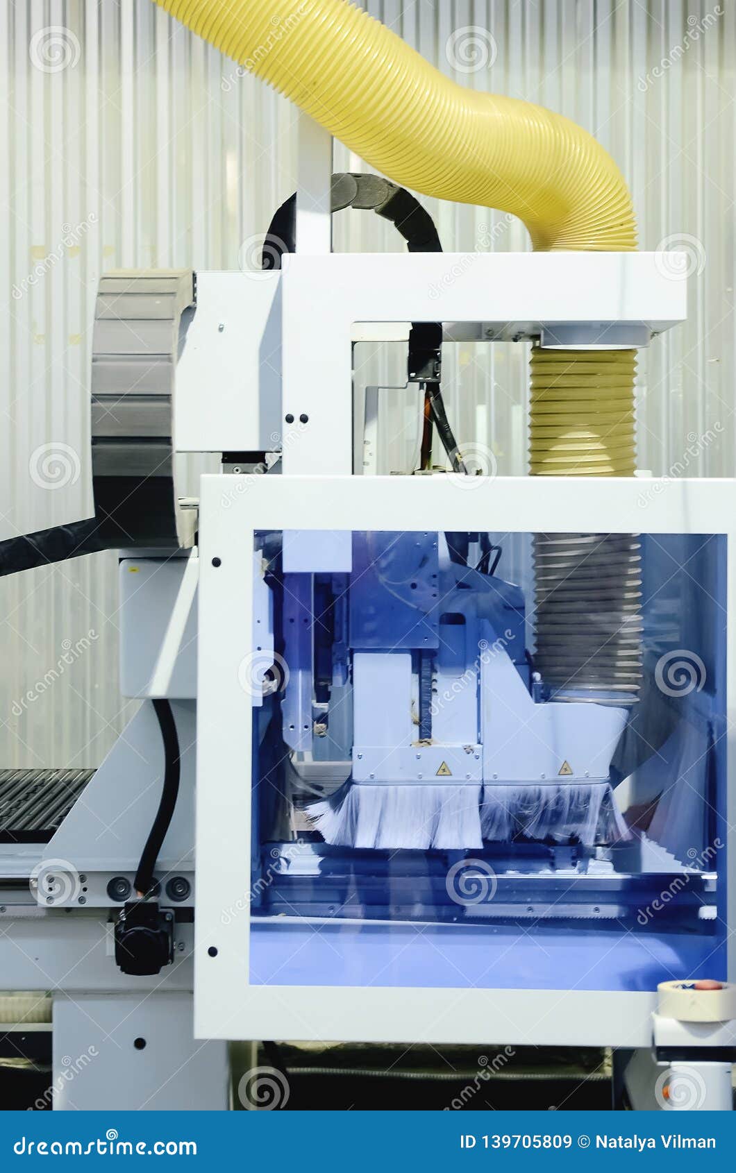 Furniture Manufacturing a Machine for Processing Raw Materials Stock