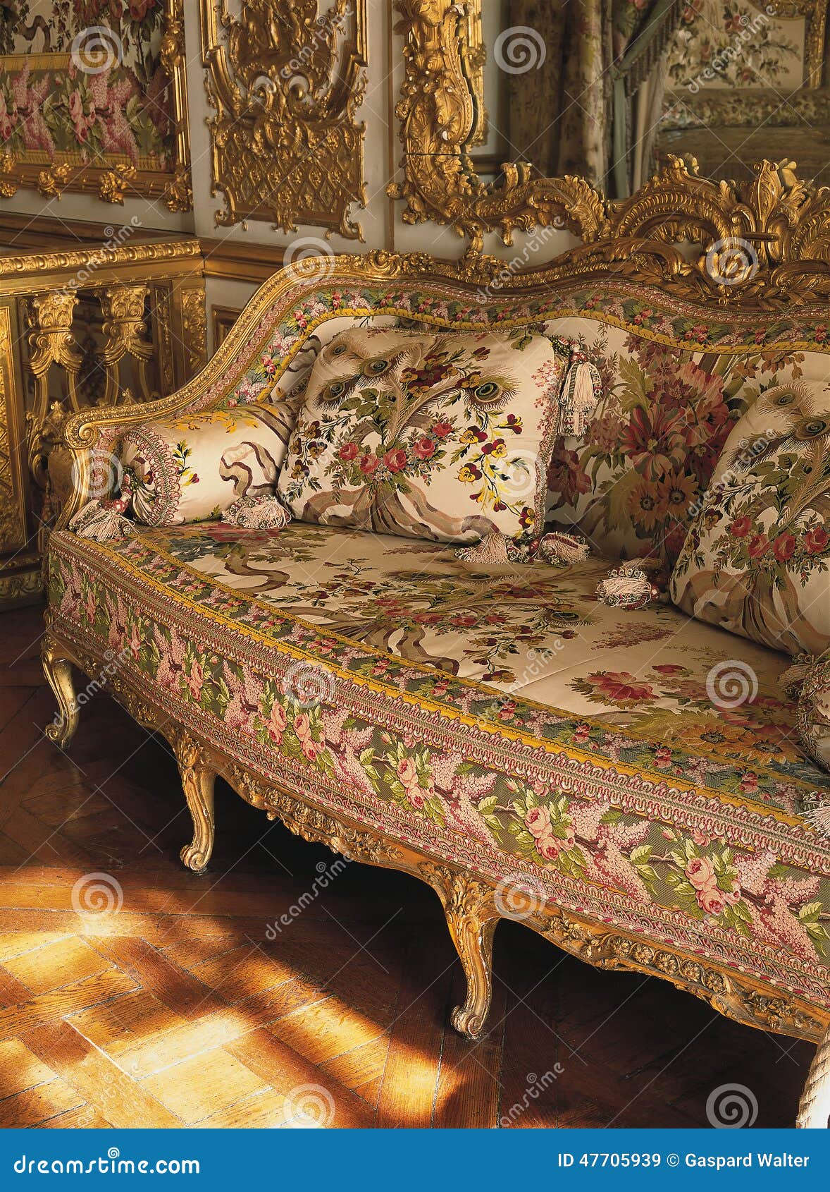 Furniture In Queen Marie Antoinette Bedroom At Versailles Palace