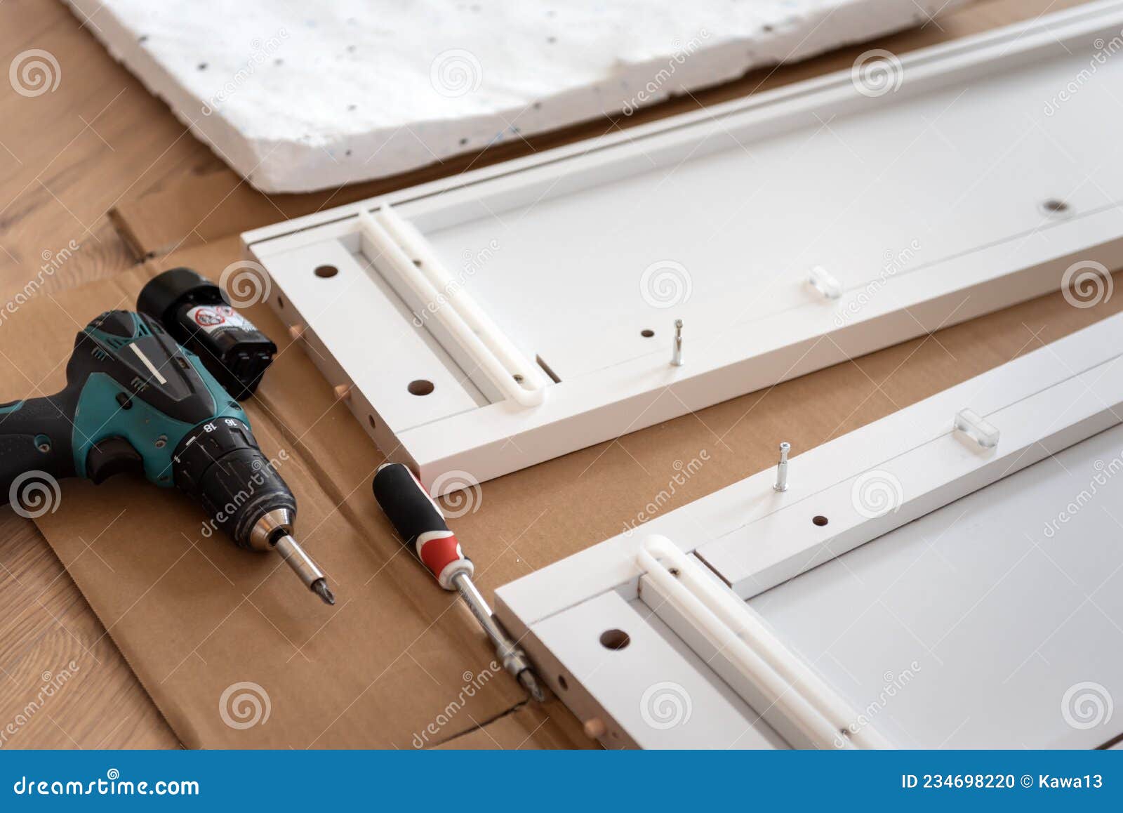 Furniture for Selfassembly. Stock Photo Image of drawer, work 234698220