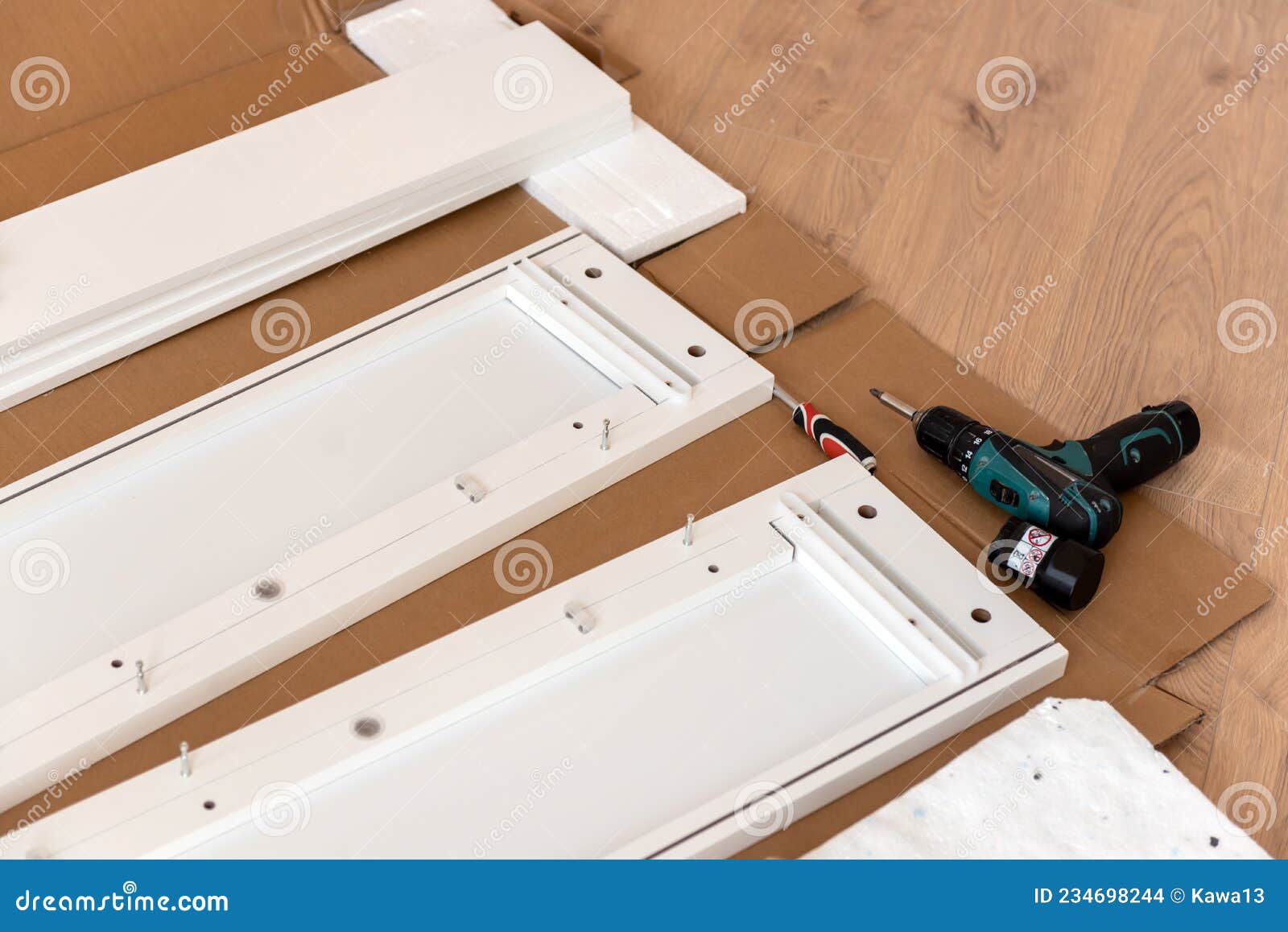 Furniture for Selfassembly. Stock Photo Image of white, technology