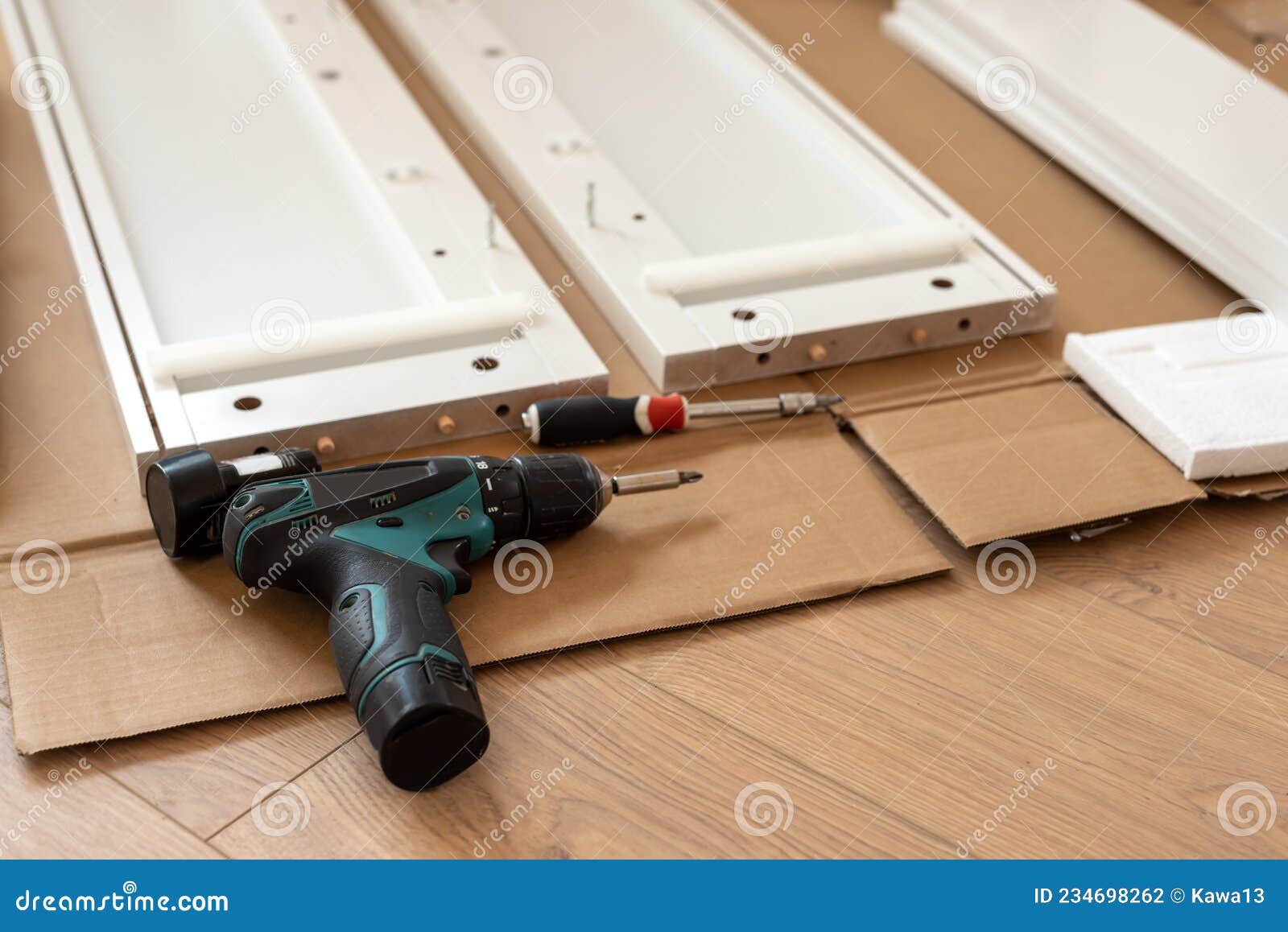 Furniture for Selfassembly. Stock Photo Image of inside