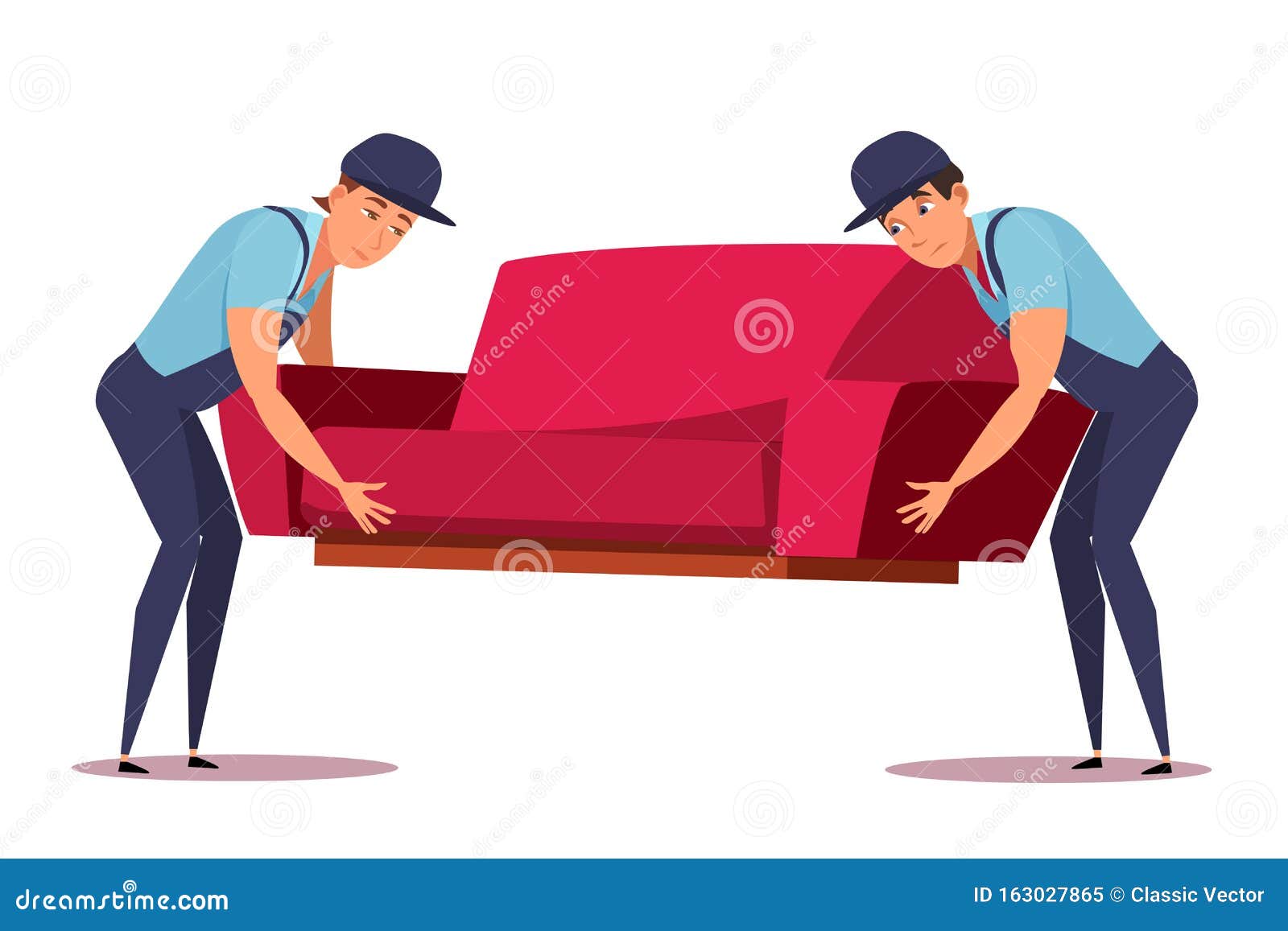 Furniture Shipping Flat Vector Illustration Stock Vector