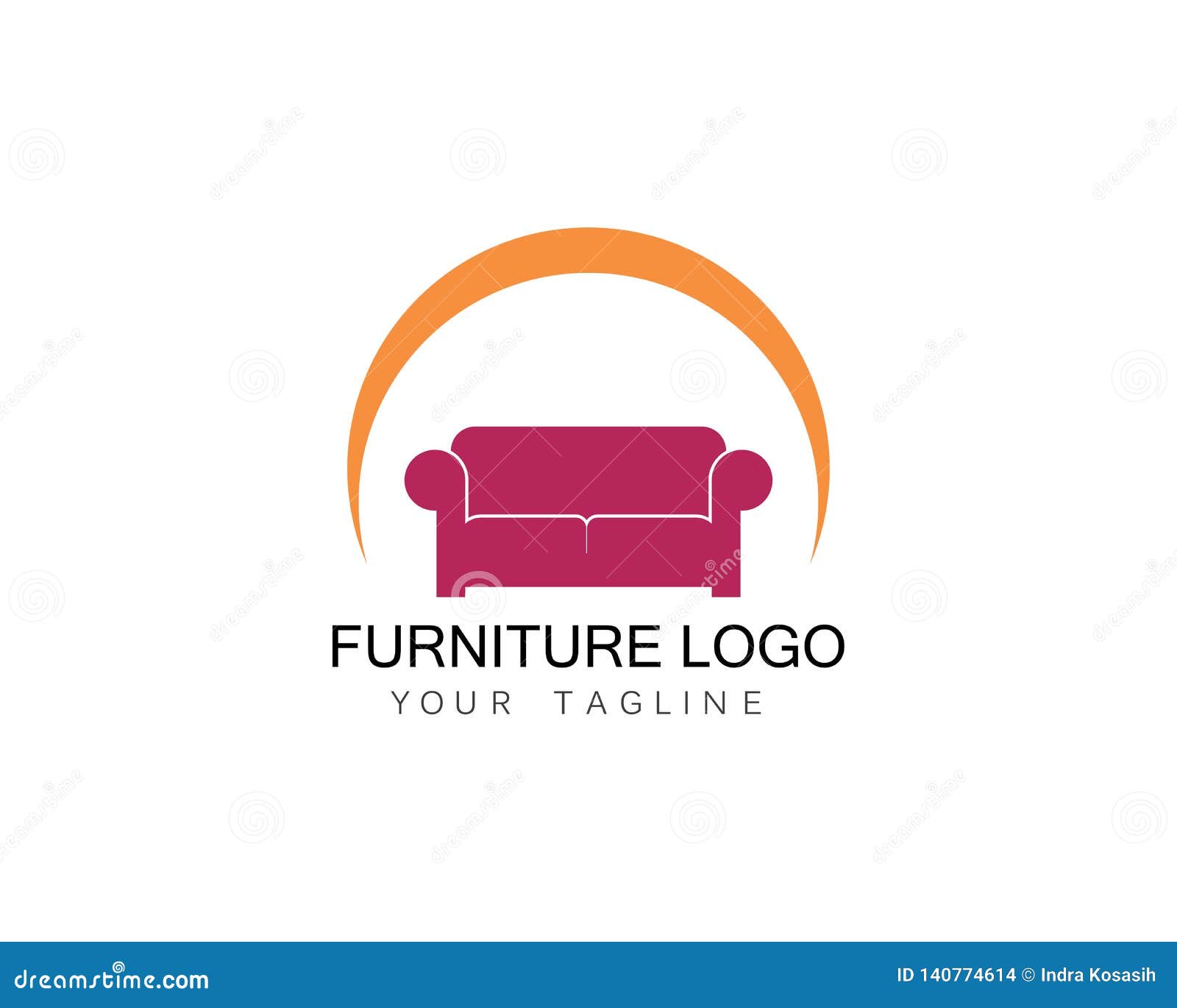 Furniture Sofa Logo Design Icon Template Home Decor