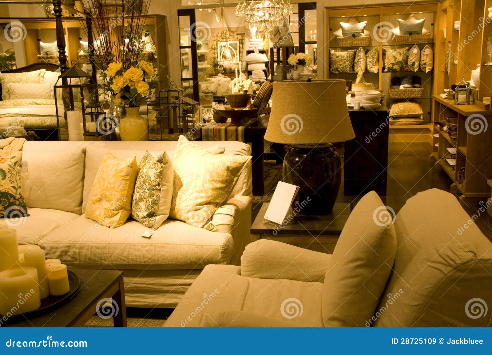 Furniture store stock image. Image of pillow, lamp, lighting 28725109