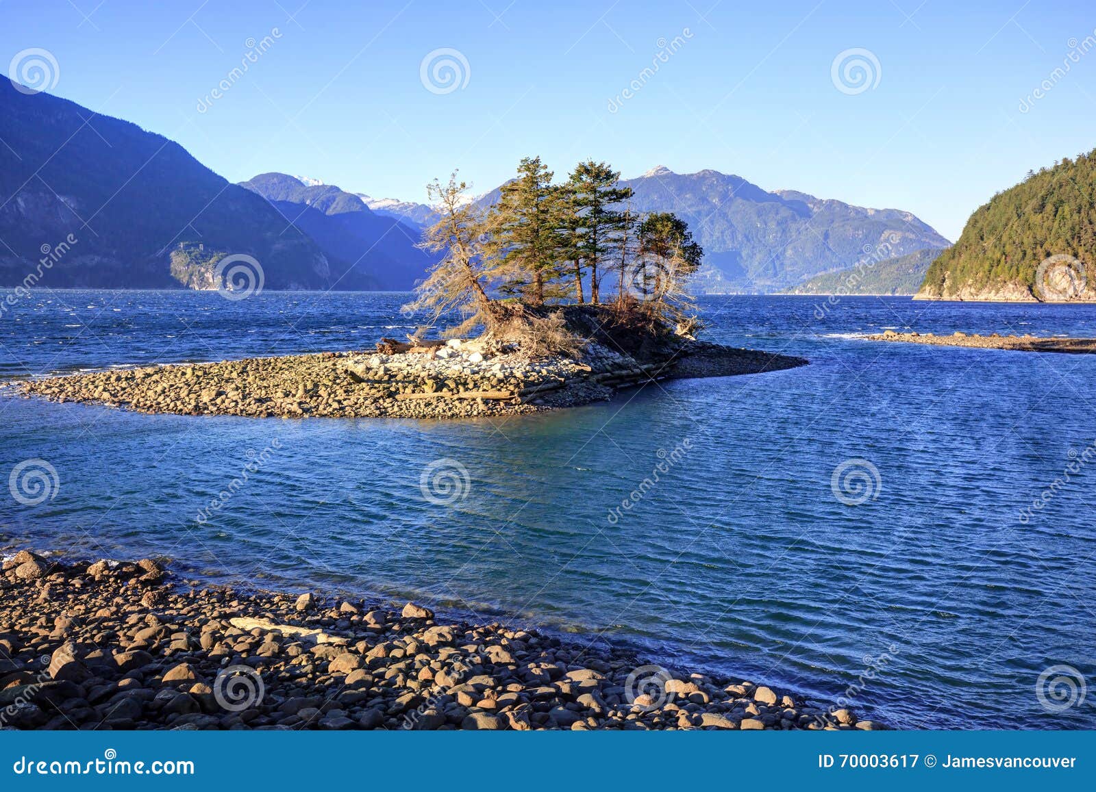 Furry Creek at sunset time stock image. Image of canada 70003617