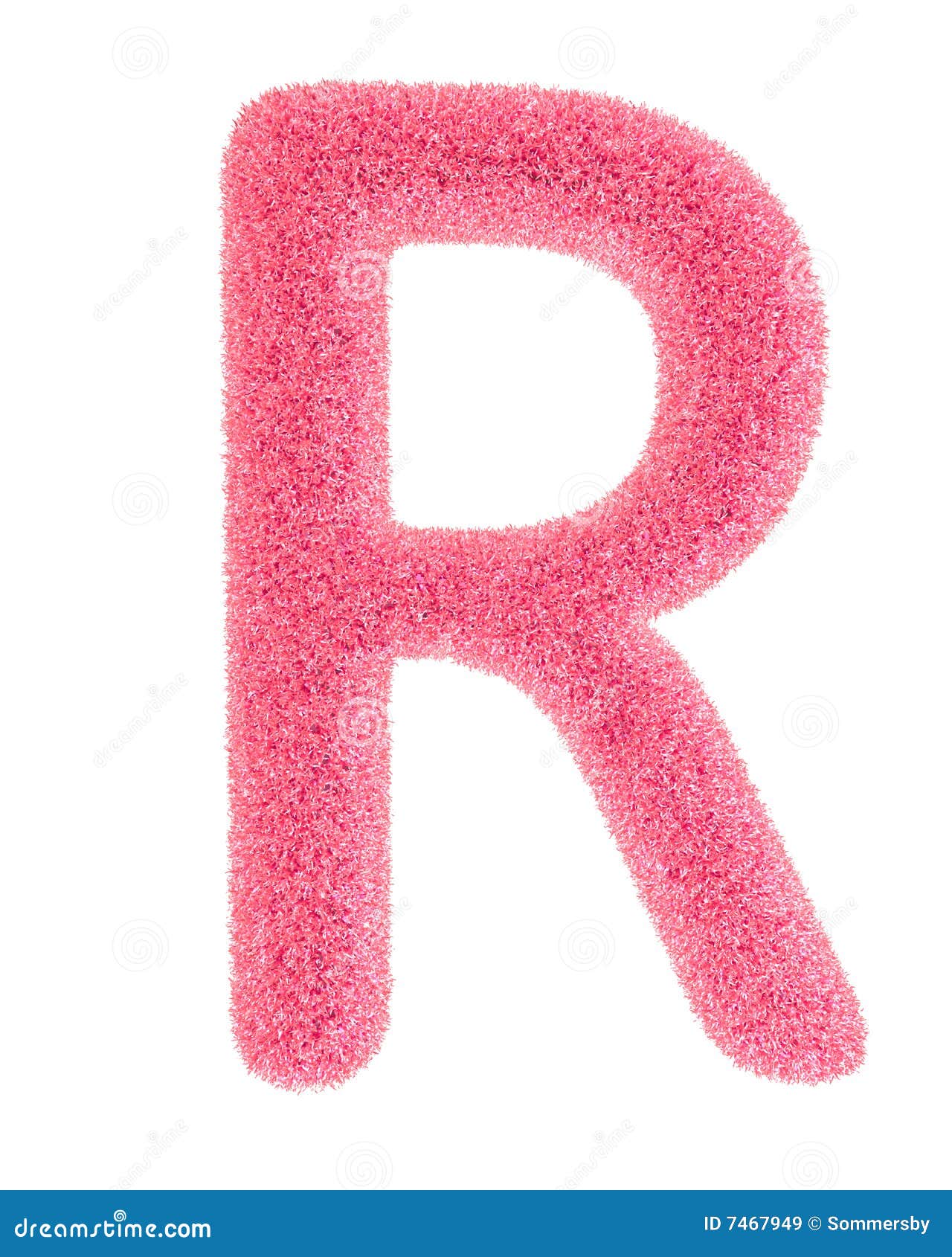 Furry pink letter stock illustration. Illustration of child - 7467949