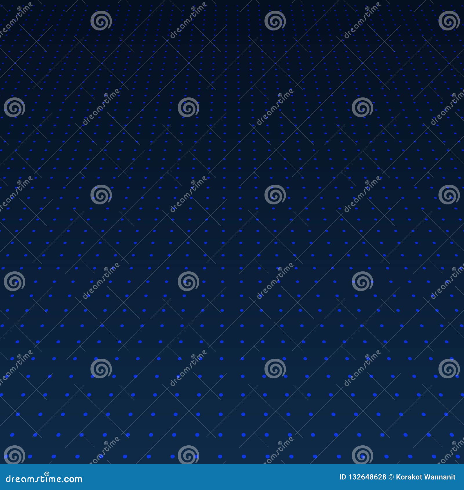 fururistic of perspective blue circle dot pattern background