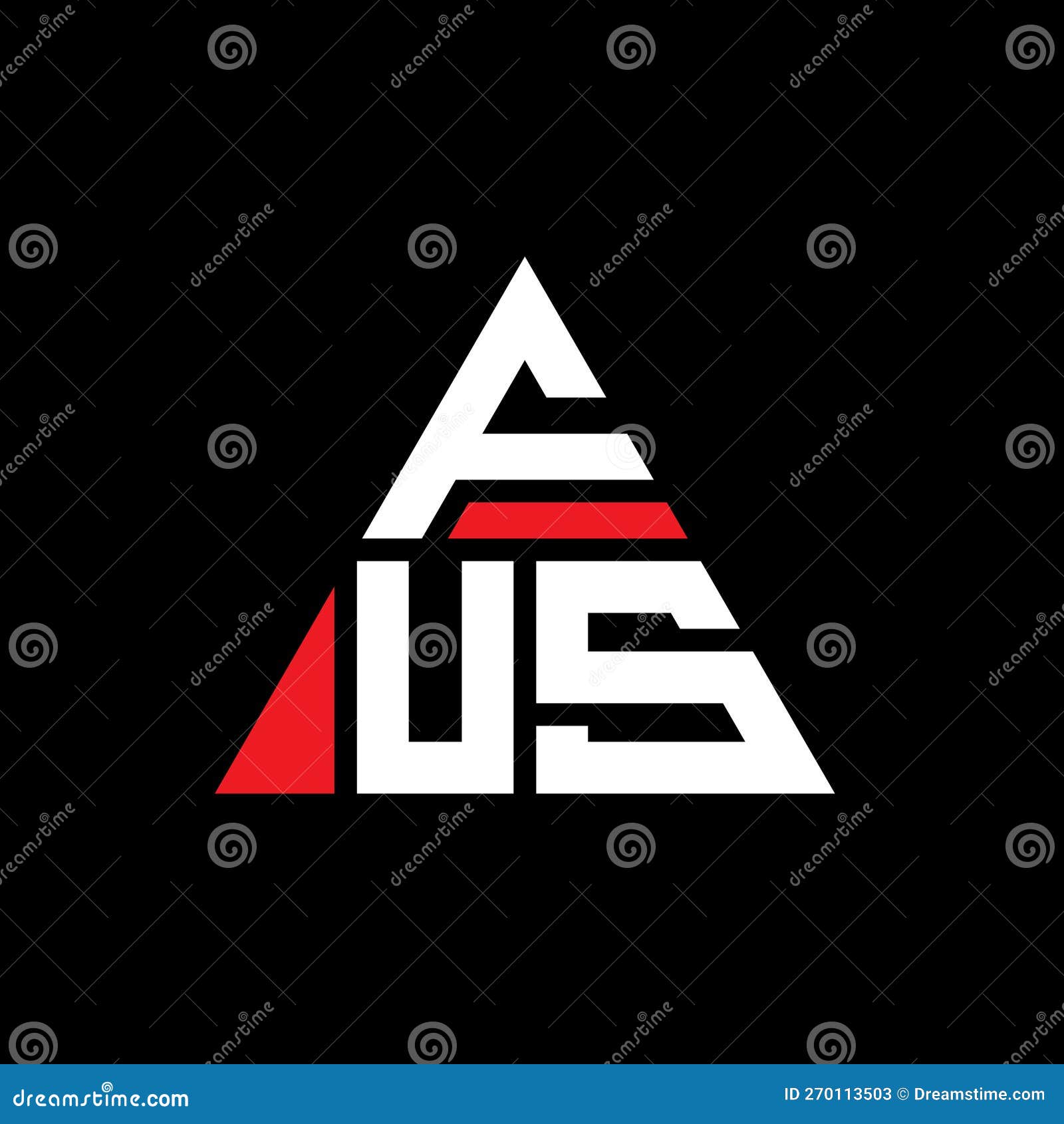 fus triangle letter logo  with triangle . fus triangle logo  monogram. fus triangle  logo template with red