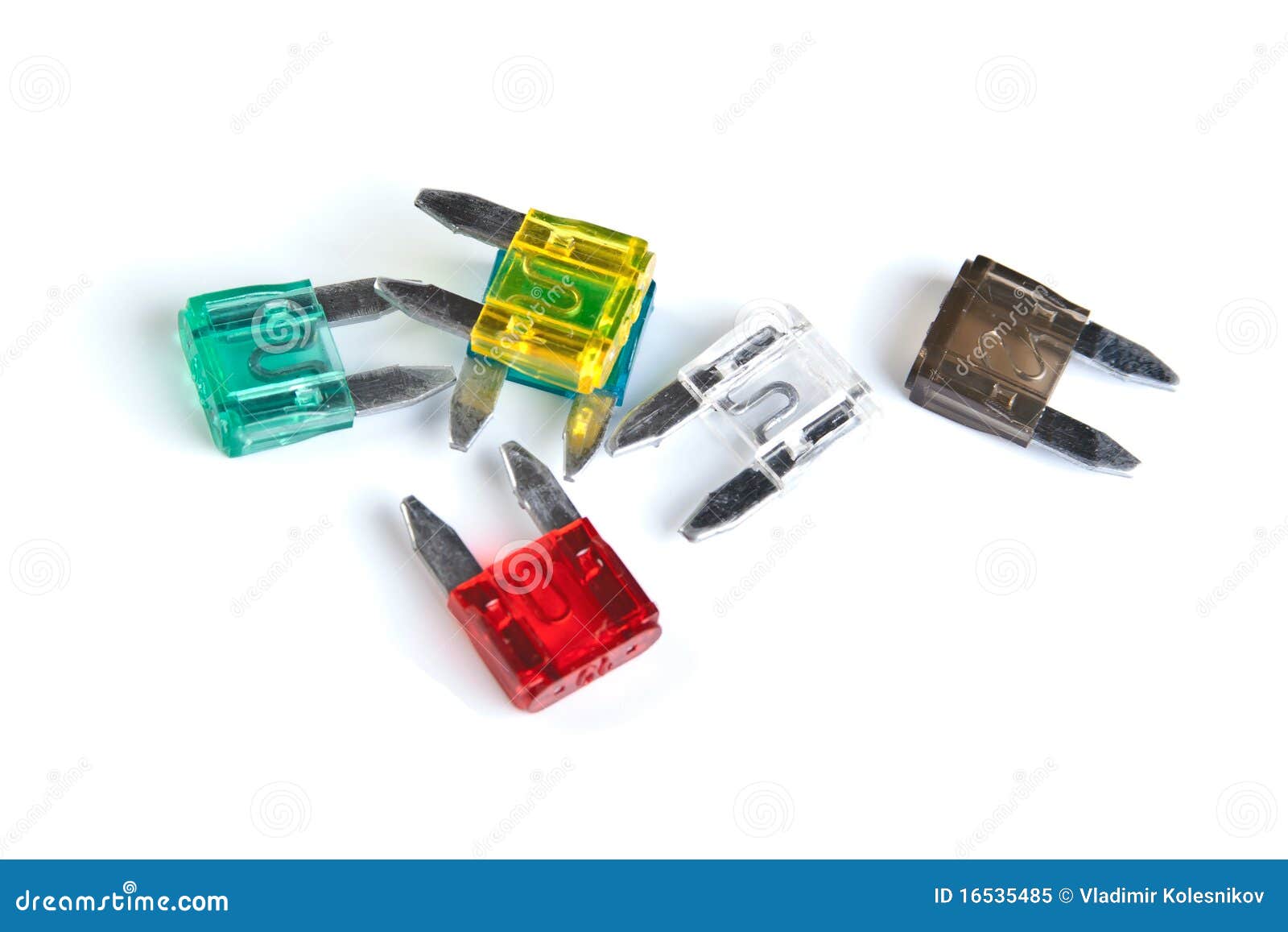 Fuses, used in motor cars. stock image. Image of fuse 16535485